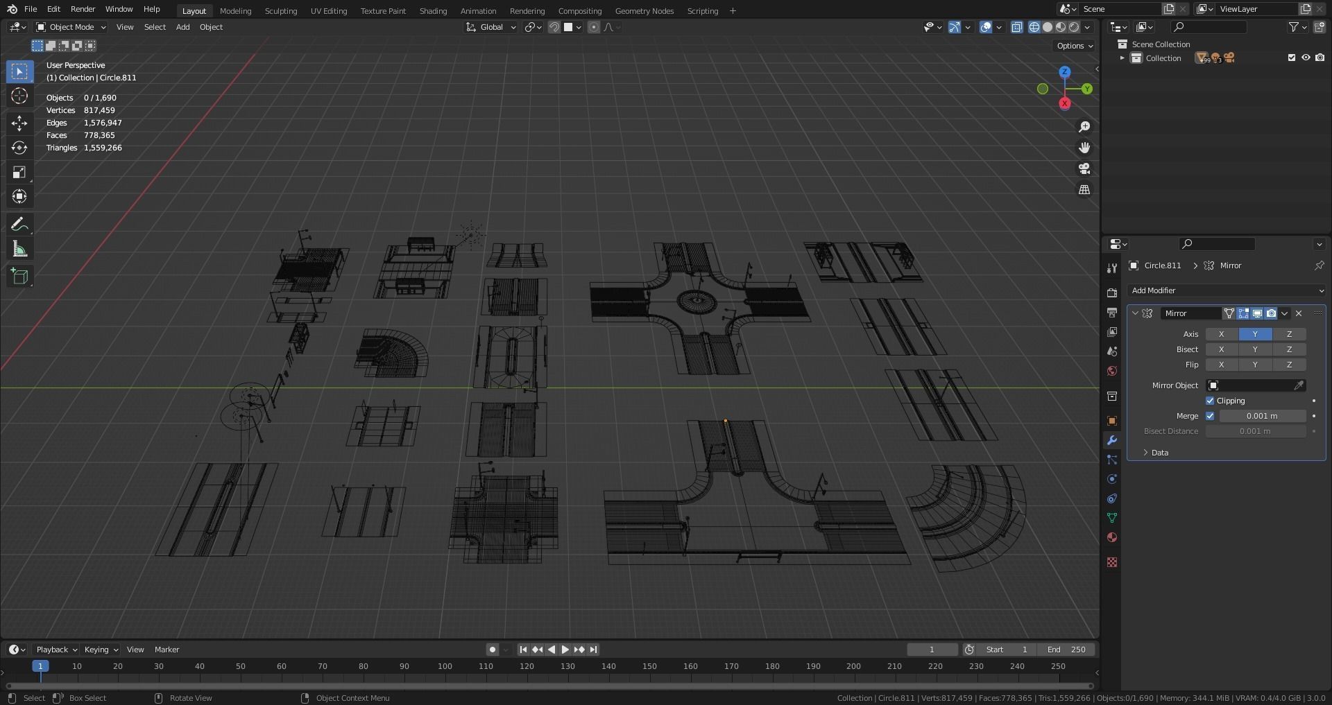 City Road Pack Free low-poly 3D model_4