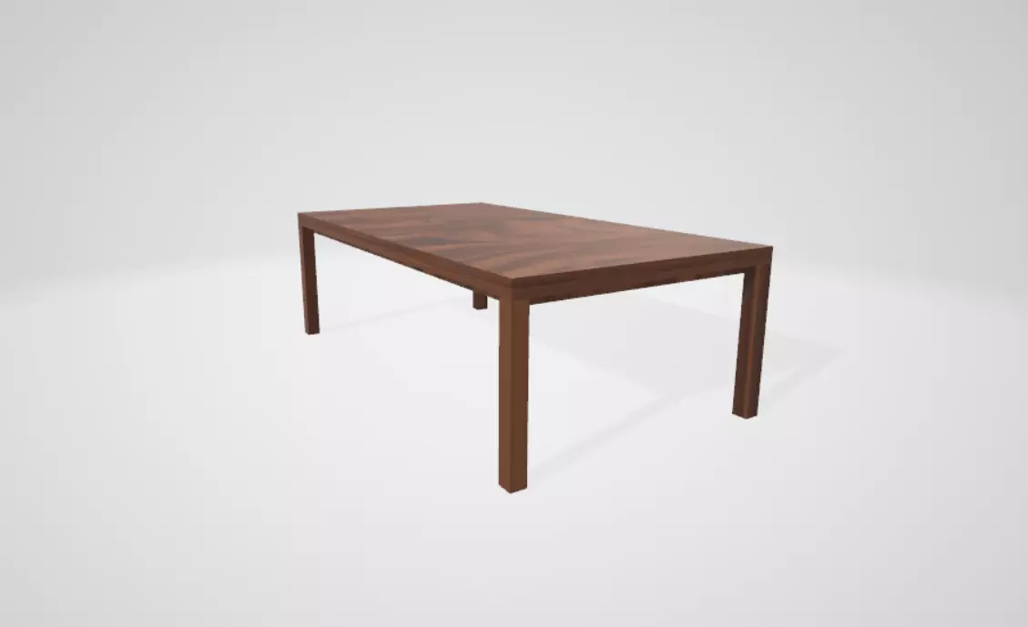 Wooden Table 3D Free Free low-poly 3D model_0