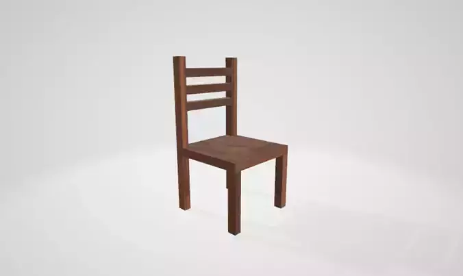 Wooden Seat 3D Free
