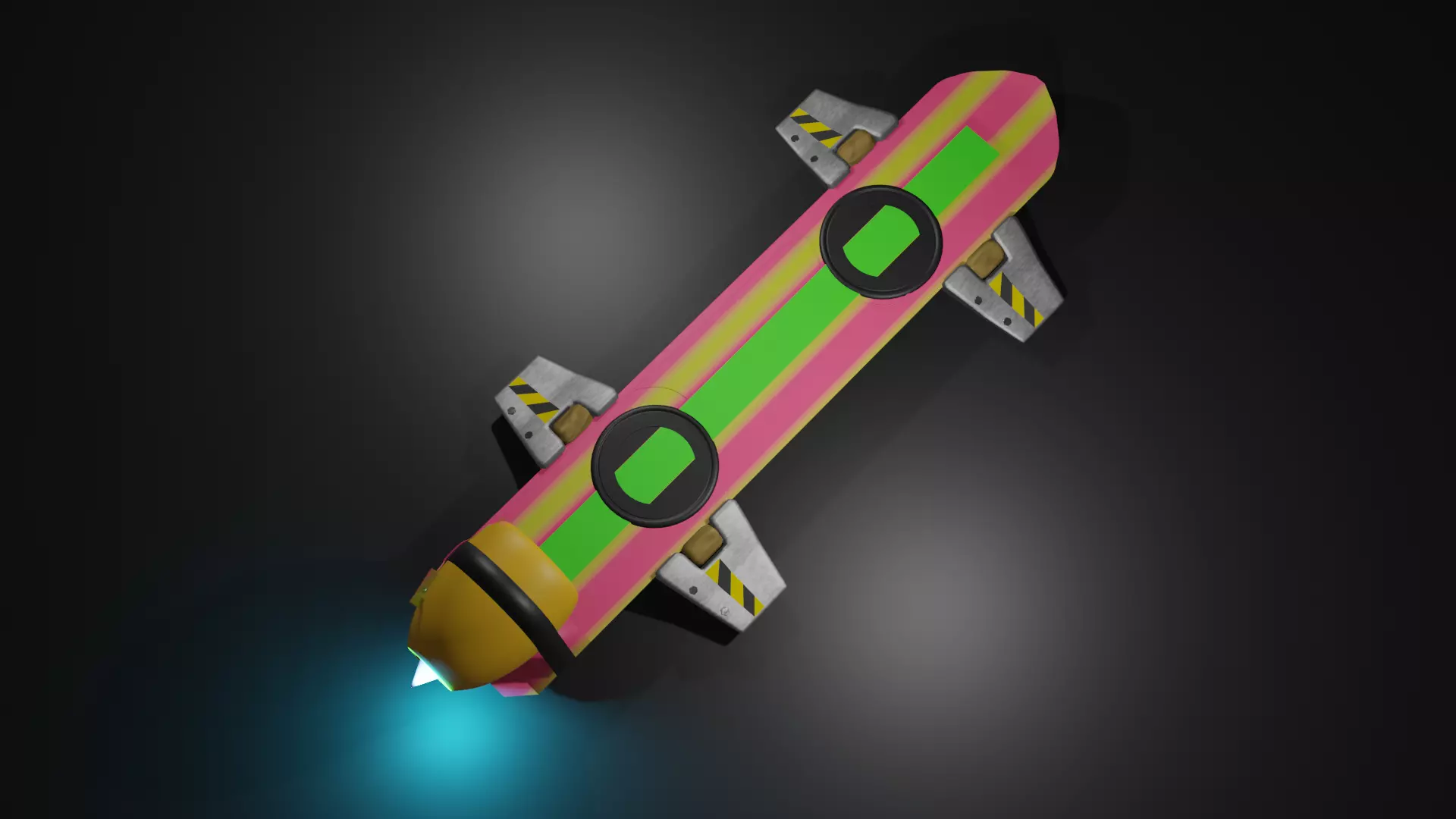 hoverboard hovering model Low-poly 3D model
