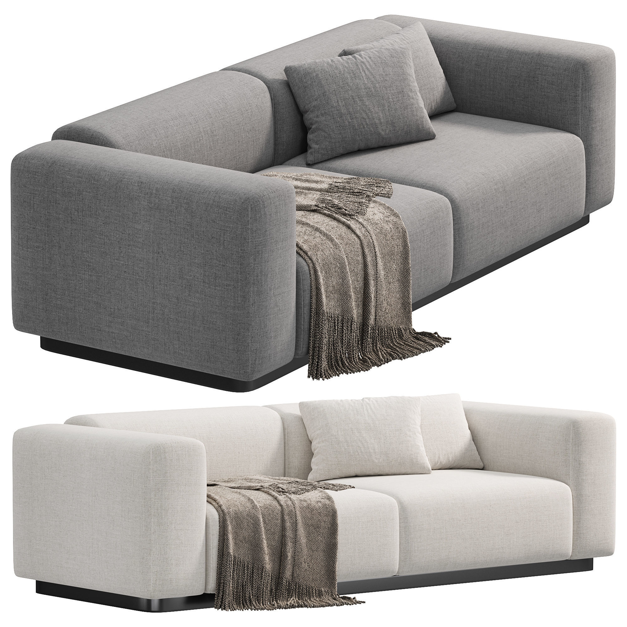Soft Modular Sofa by Vitra 3D model_1