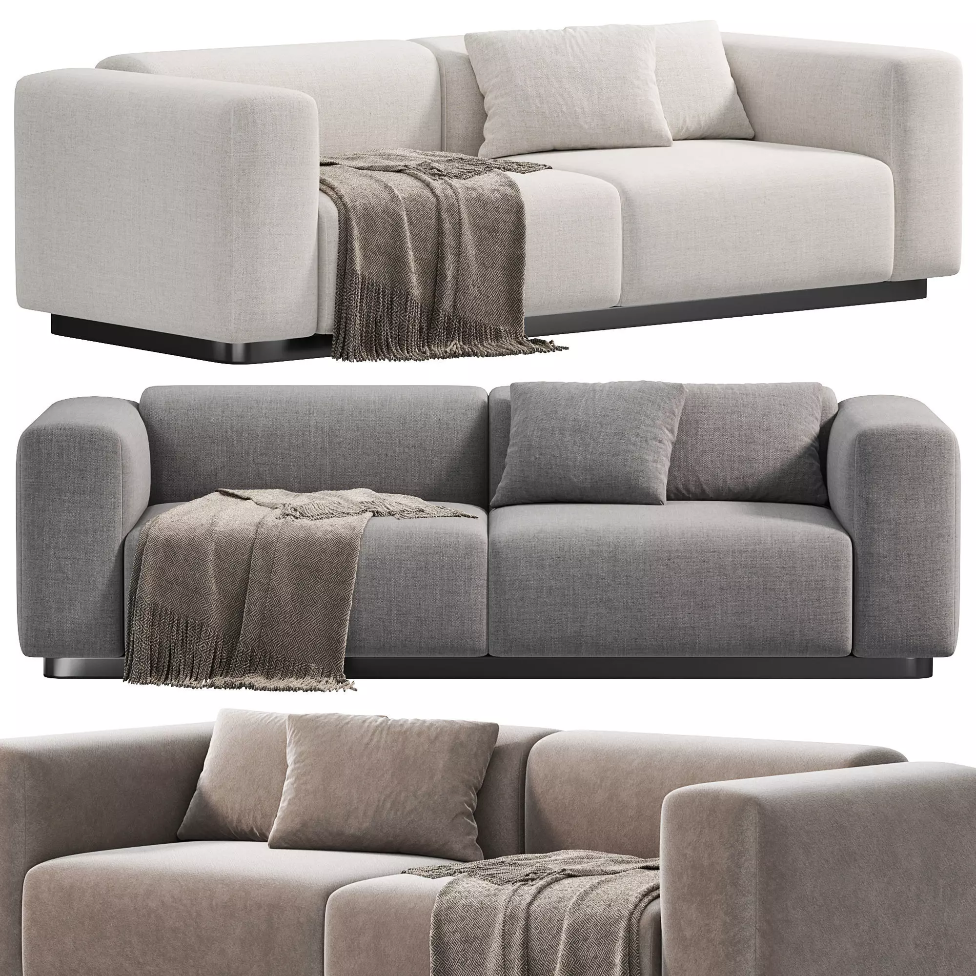 Soft Modular Sofa by Vitra 3D model_0