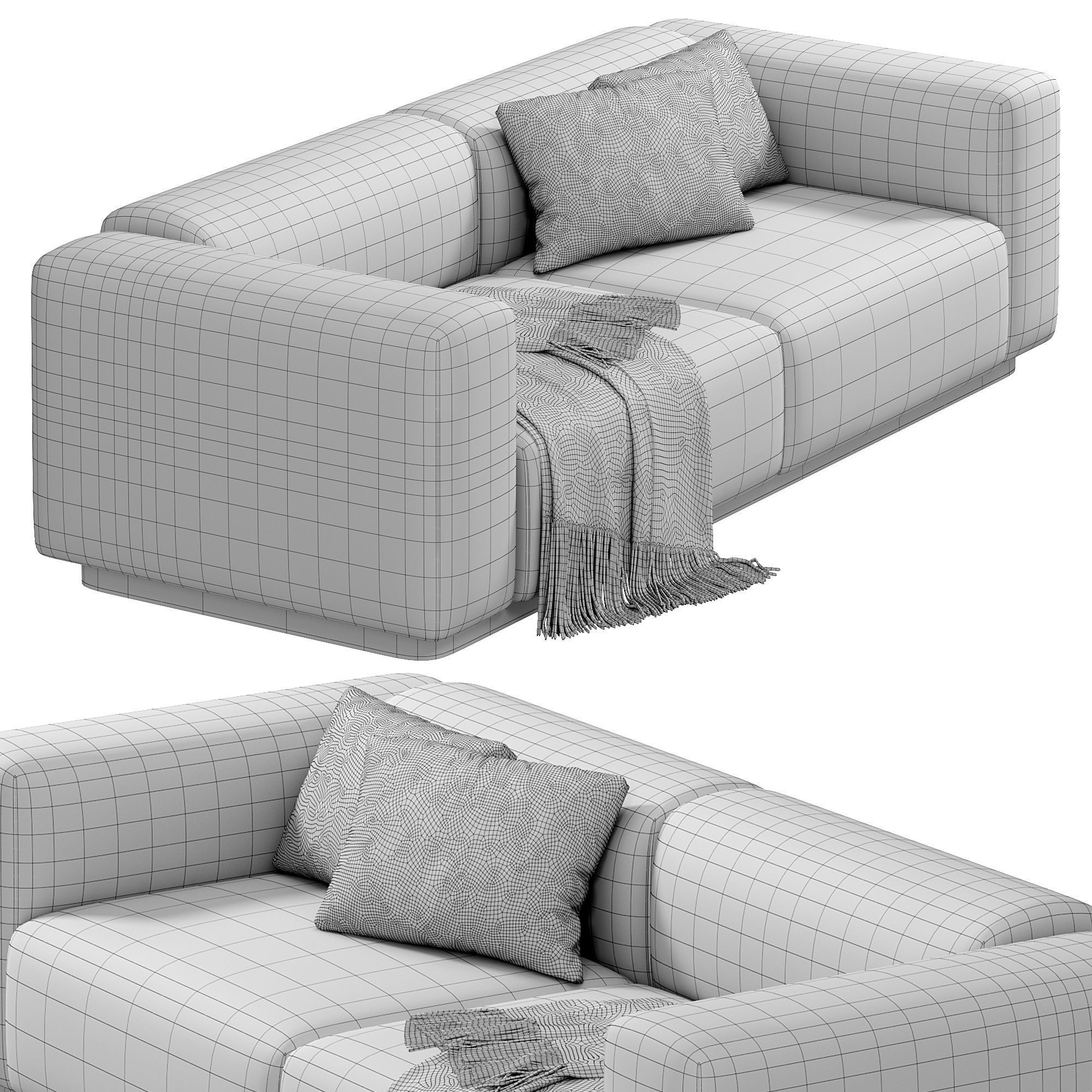 Soft Modular Sofa by Vitra 3D model_3