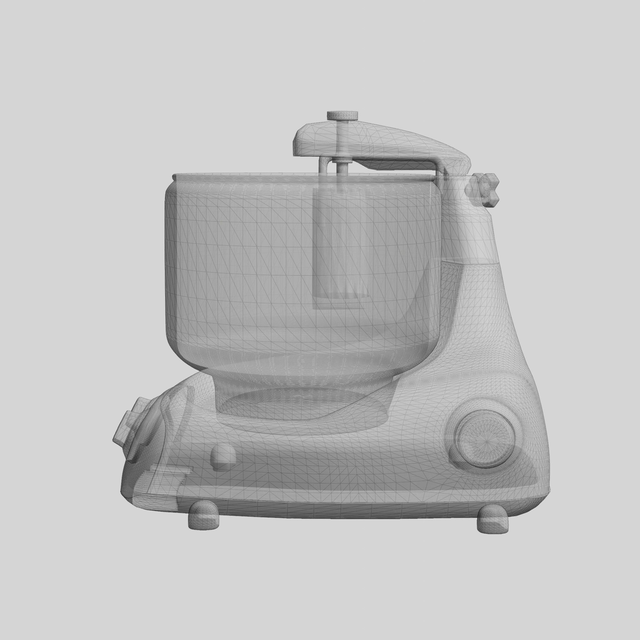 Assistent Original Stand Mixer Black Diamond Low-poly 3D model_7