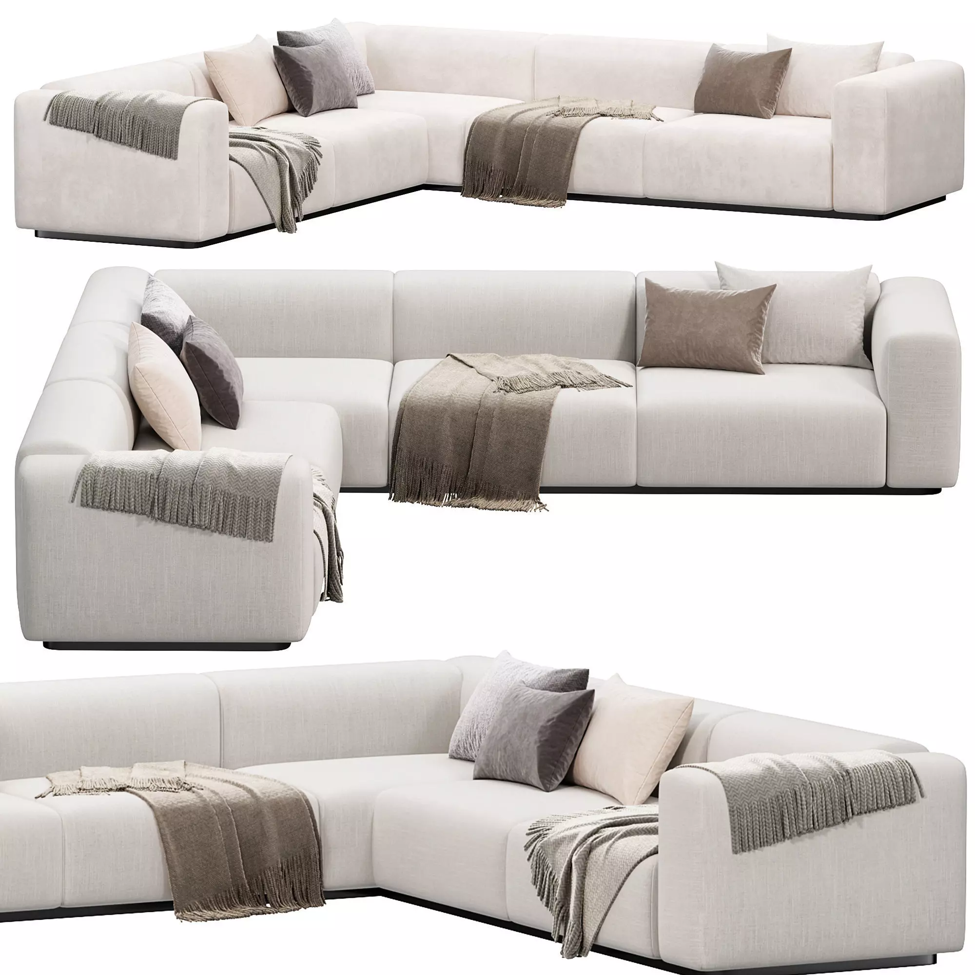Soft Modular Sofa by Vitra 3D model_0