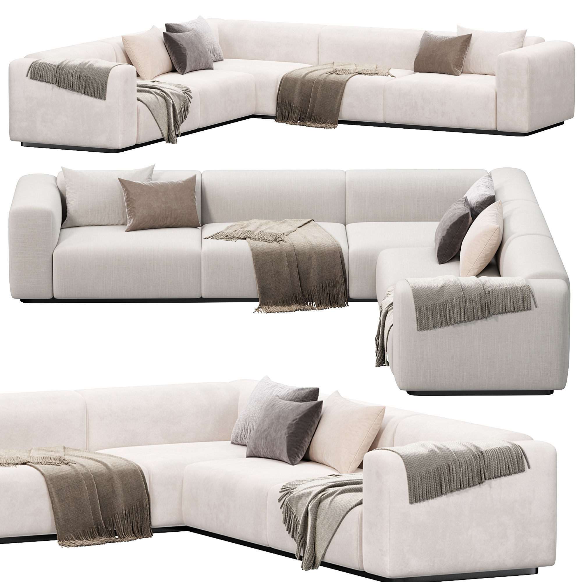 Soft Modular Sofa by Vitra 3D model_1