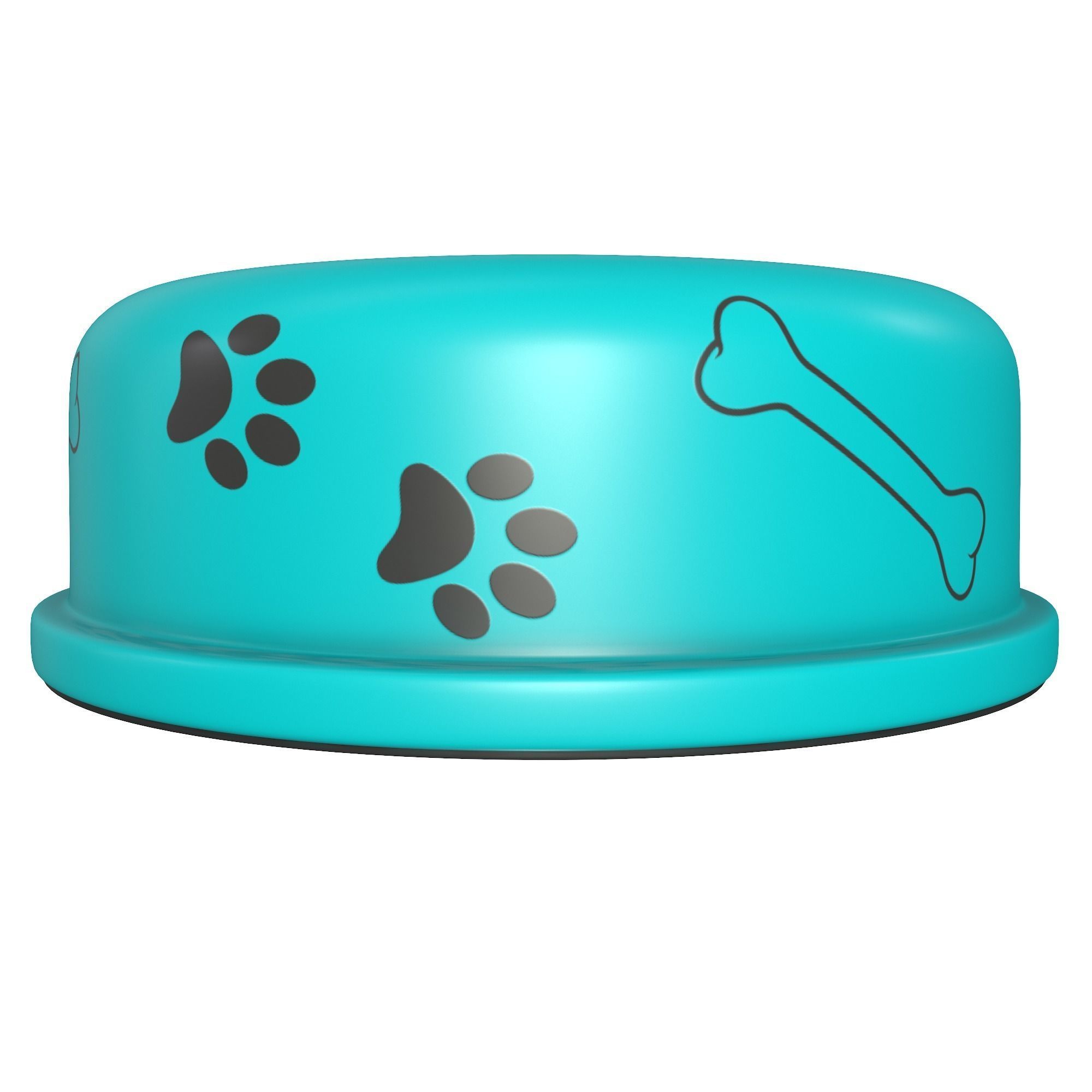 Dog bowl 3D model_3