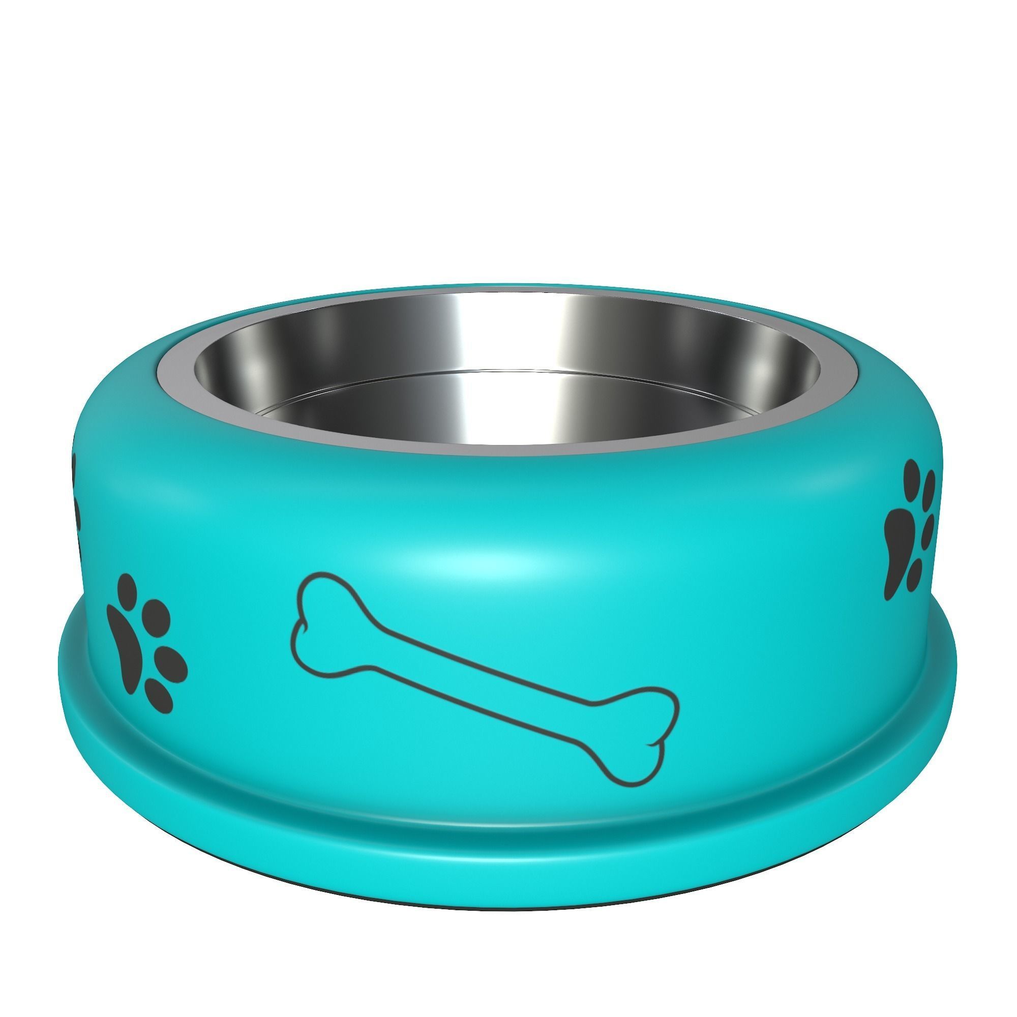 Dog bowl 3D model_4