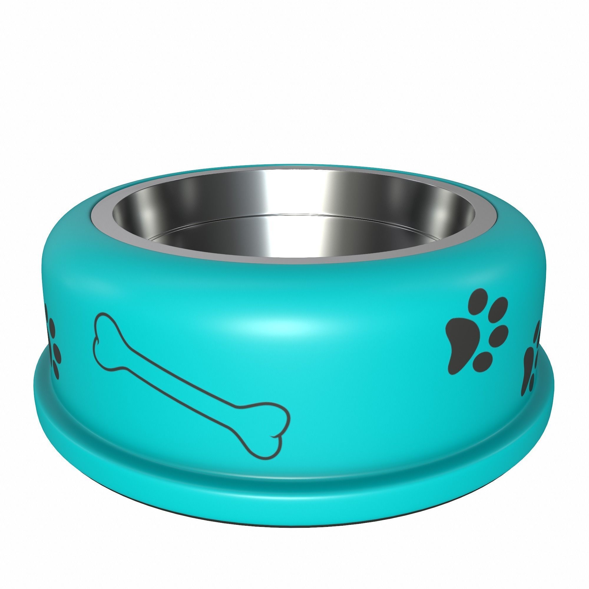 Dog bowl 3D model_6