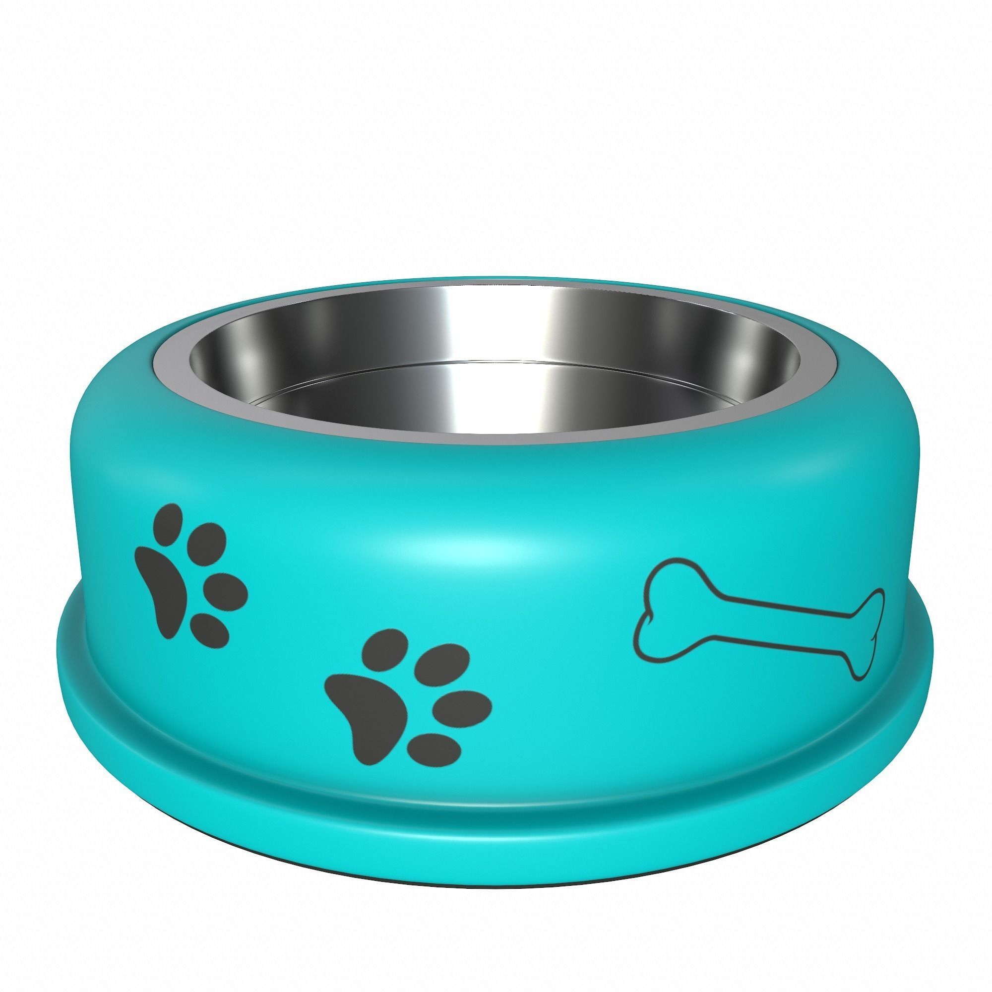 Dog bowl 3D model_9