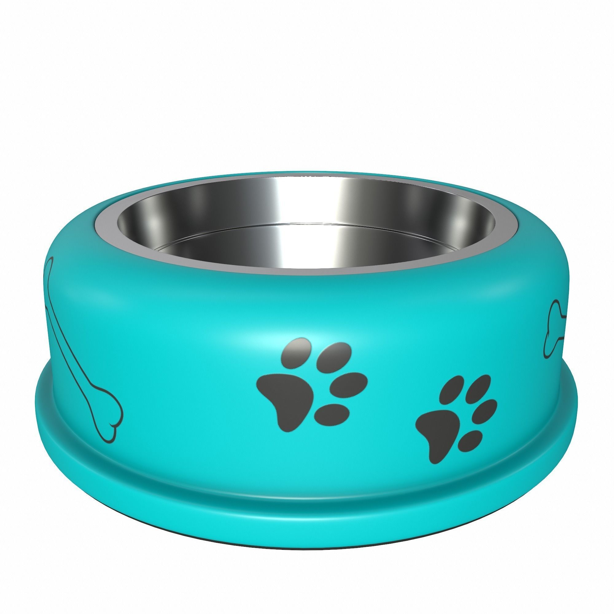 Dog bowl 3D model_11