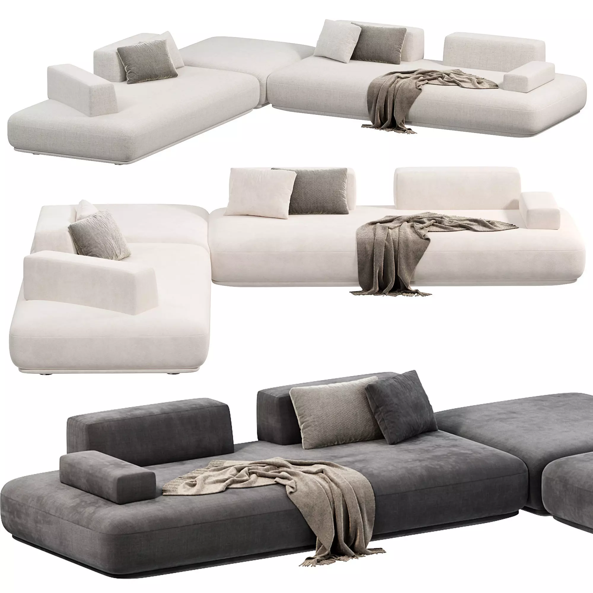 Yoko Sofa by Castello Lagravinese Studio 3D model_0