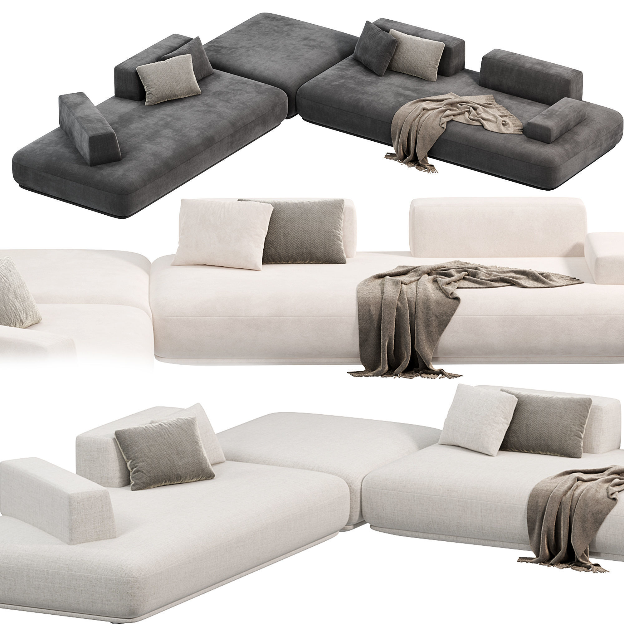 Yoko Sofa by Castello Lagravinese Studio 3D model_2