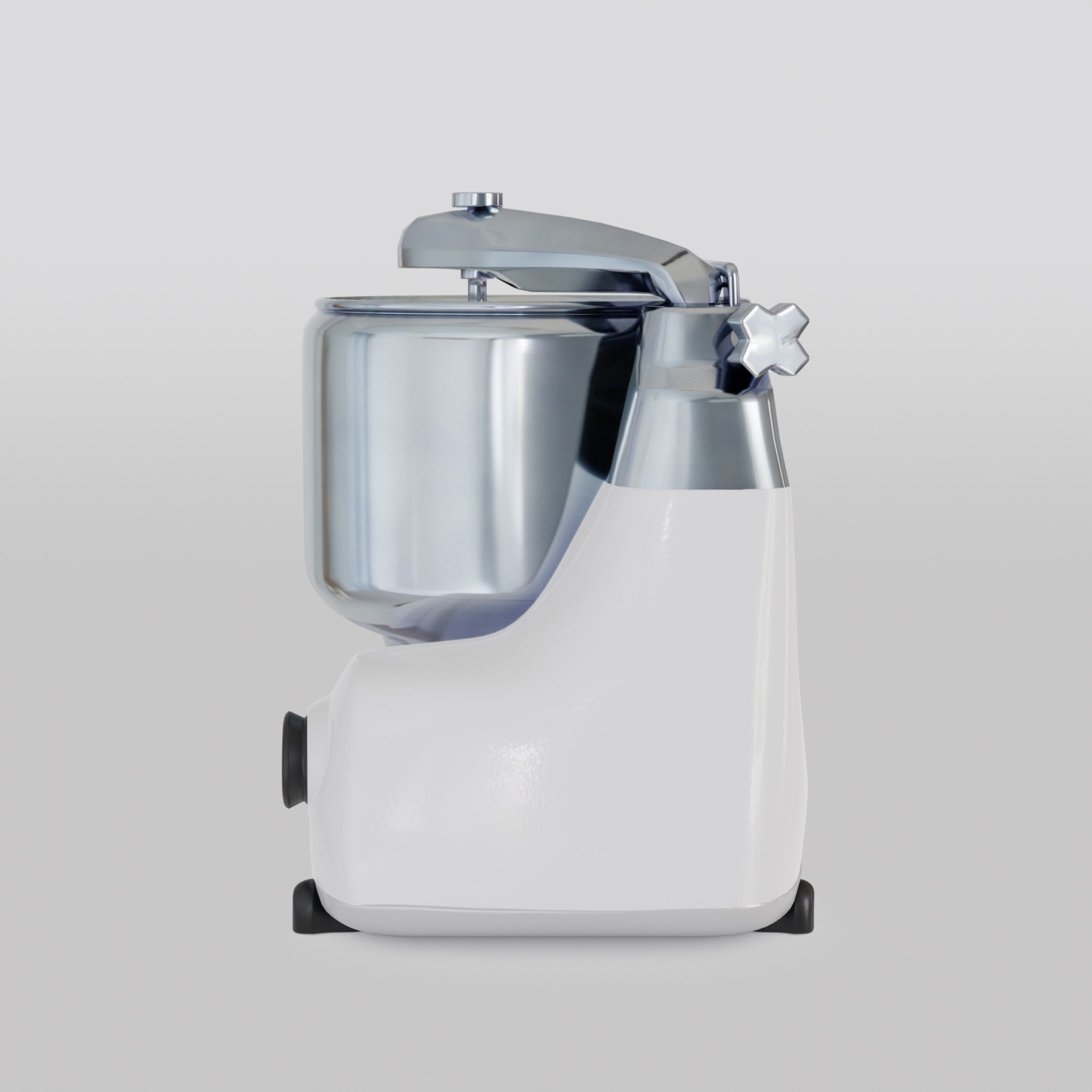 Assistent Original Stand Mixer Mineral White Low-poly 3D model_3