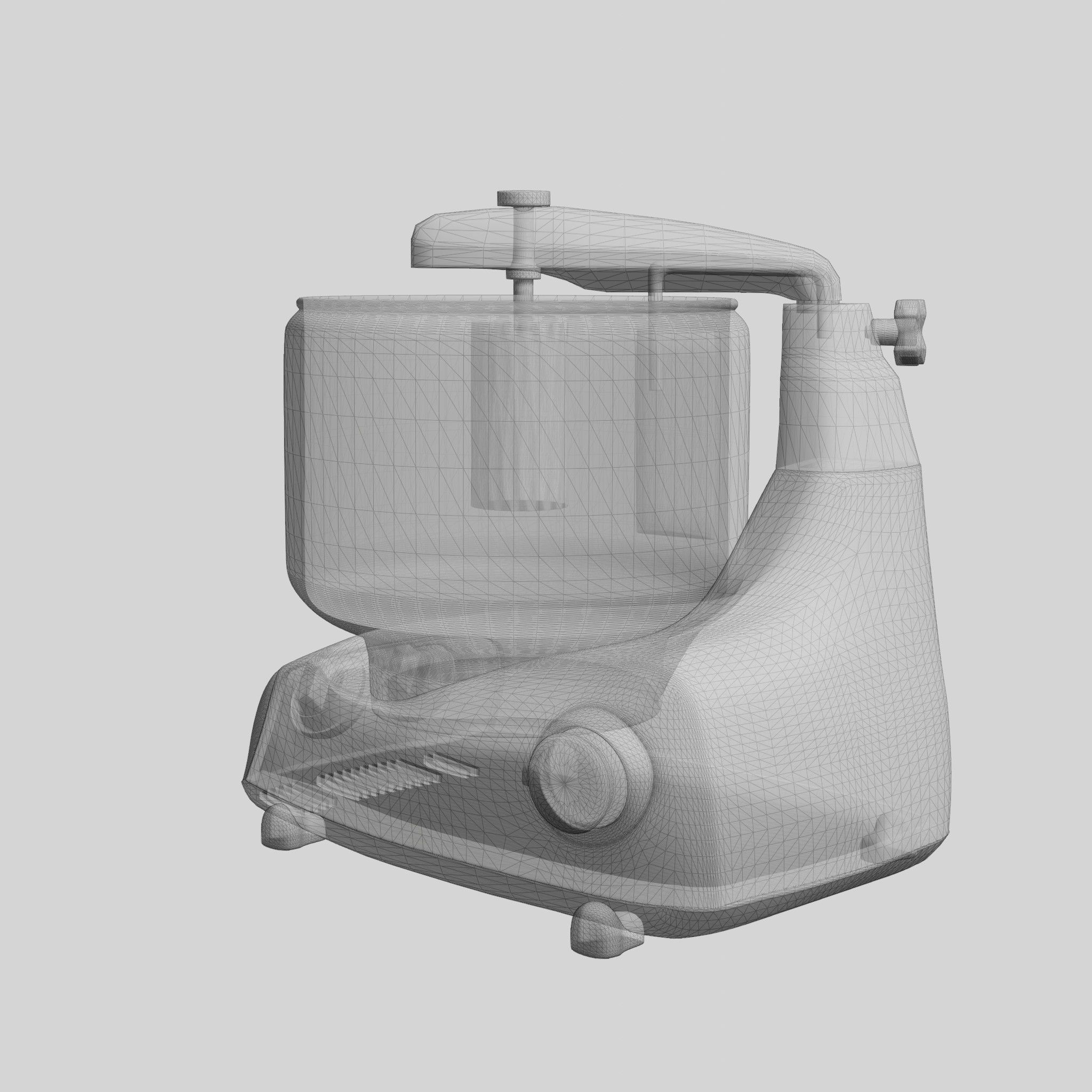 Assistent Original Stand Mixer Mineral White Low-poly 3D model_6