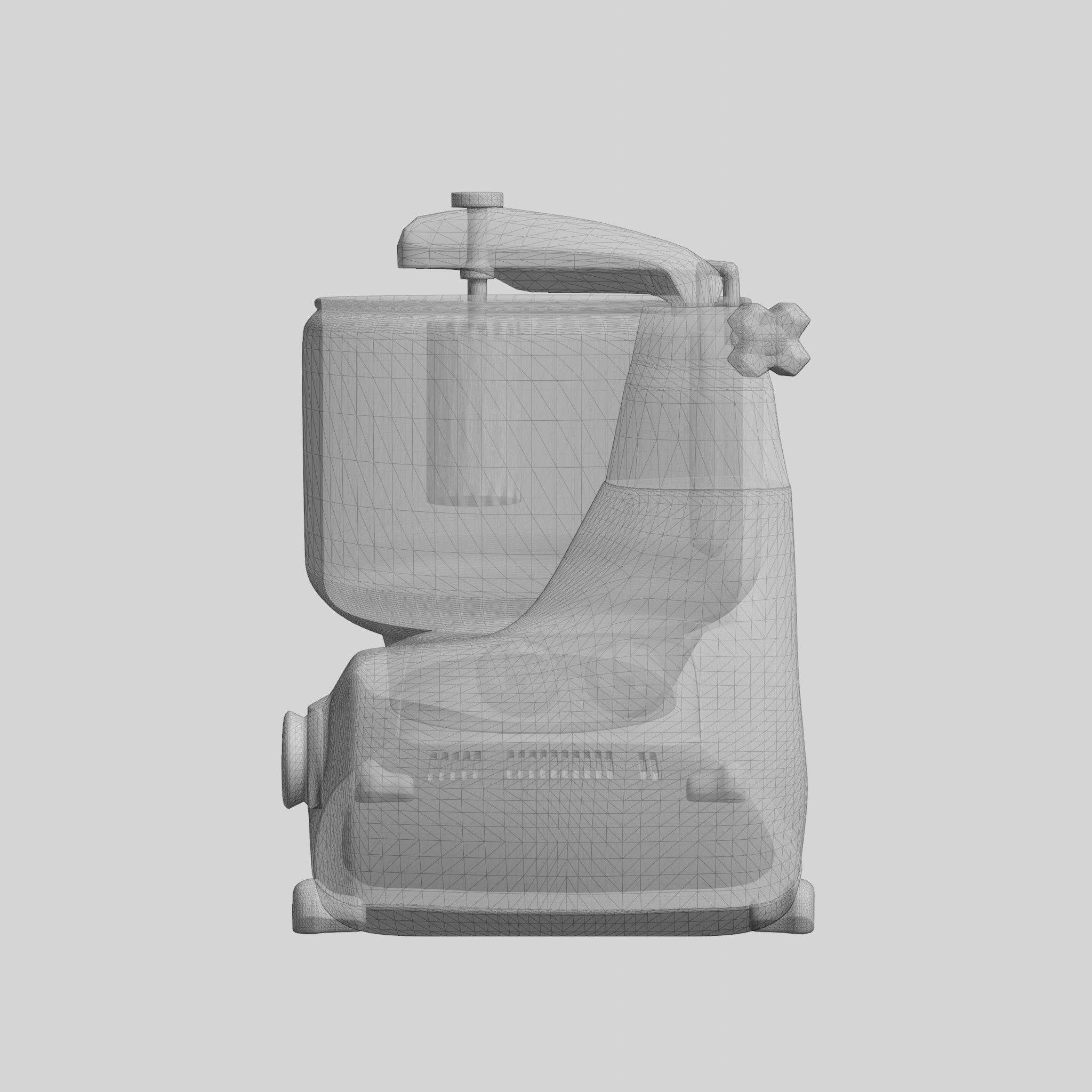Assistent Original Stand Mixer Mineral White Low-poly 3D model_5