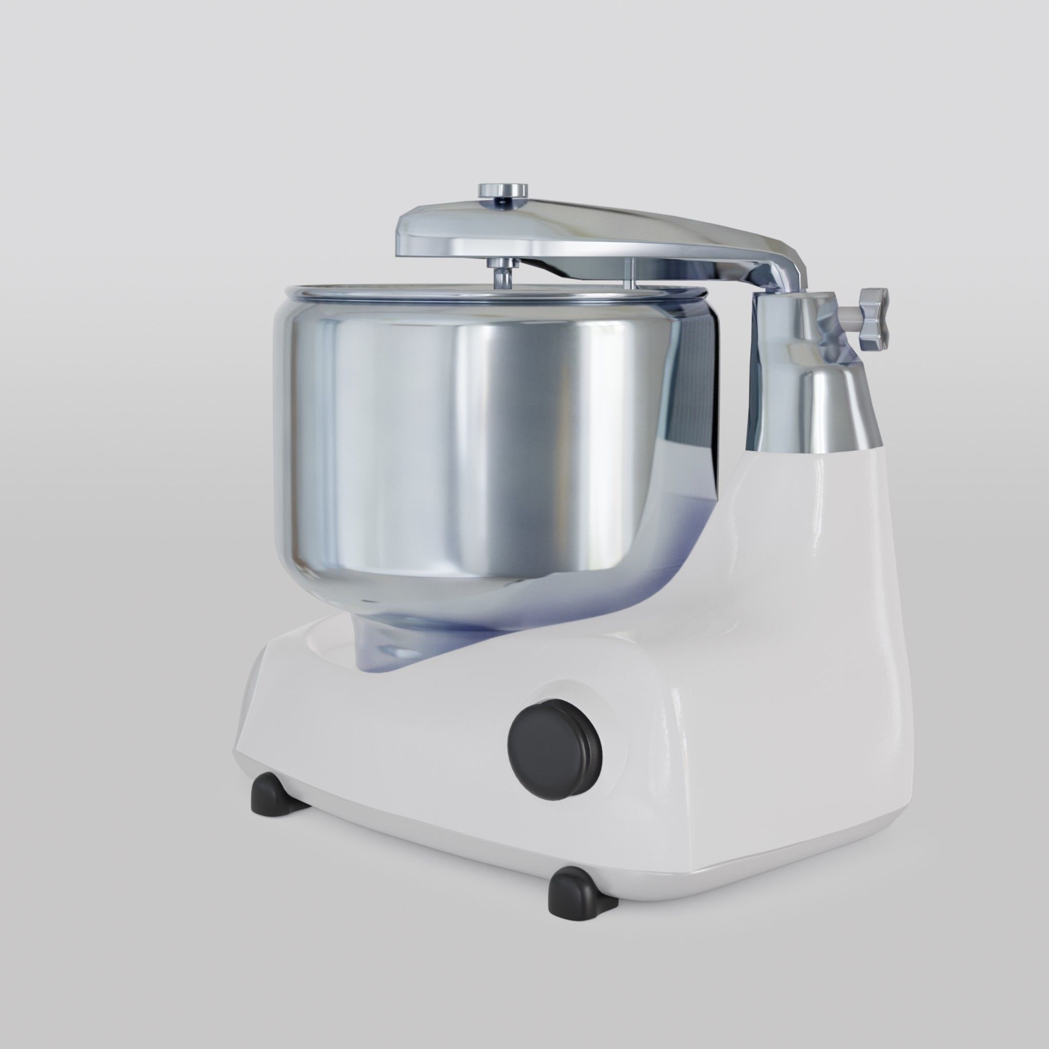 Assistent Original Stand Mixer Mineral White Low-poly 3D model_2