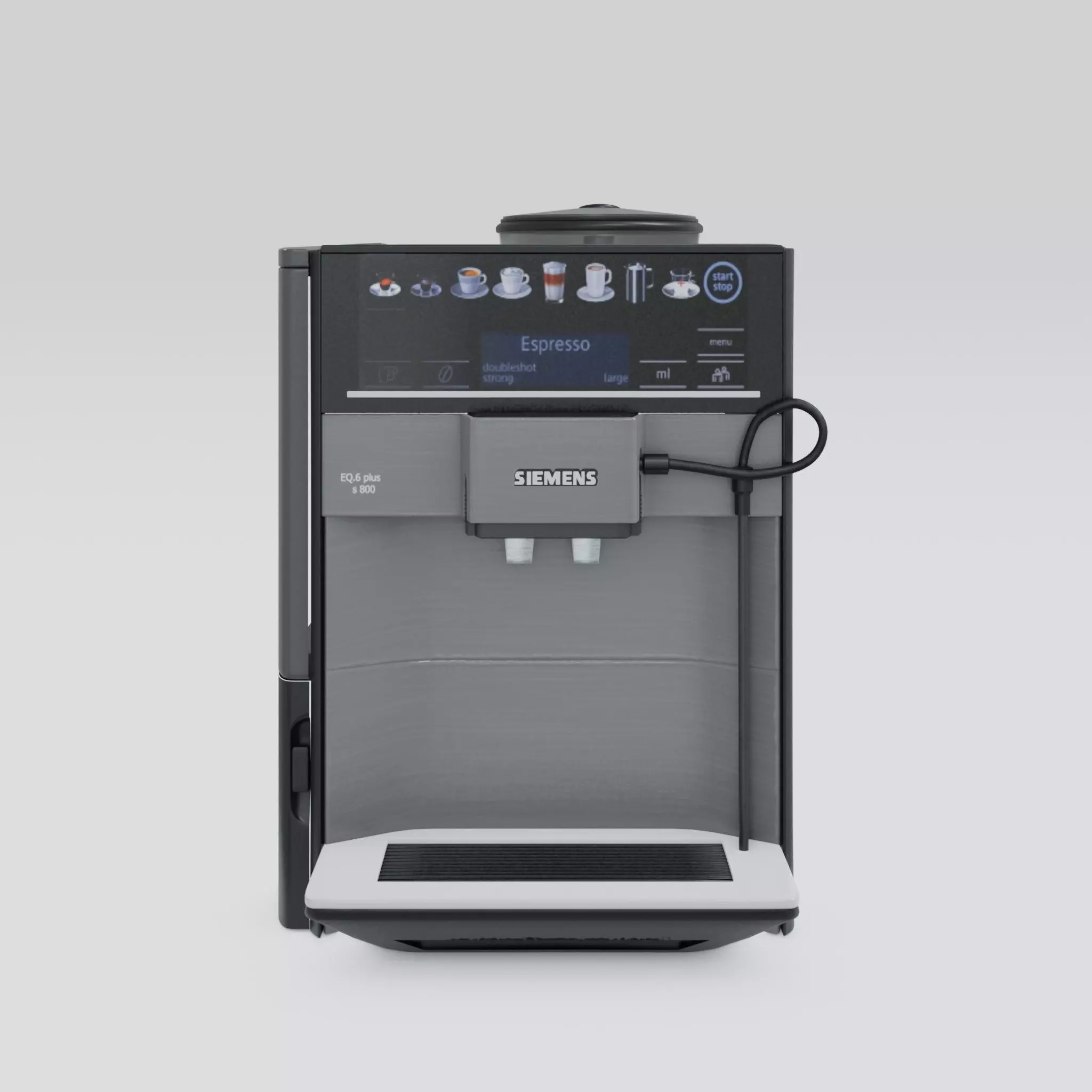 Fully Automatic Espresso-Coffee Machine EQ6 PLUS S700 Dark Inox Low-poly 3D model_0
