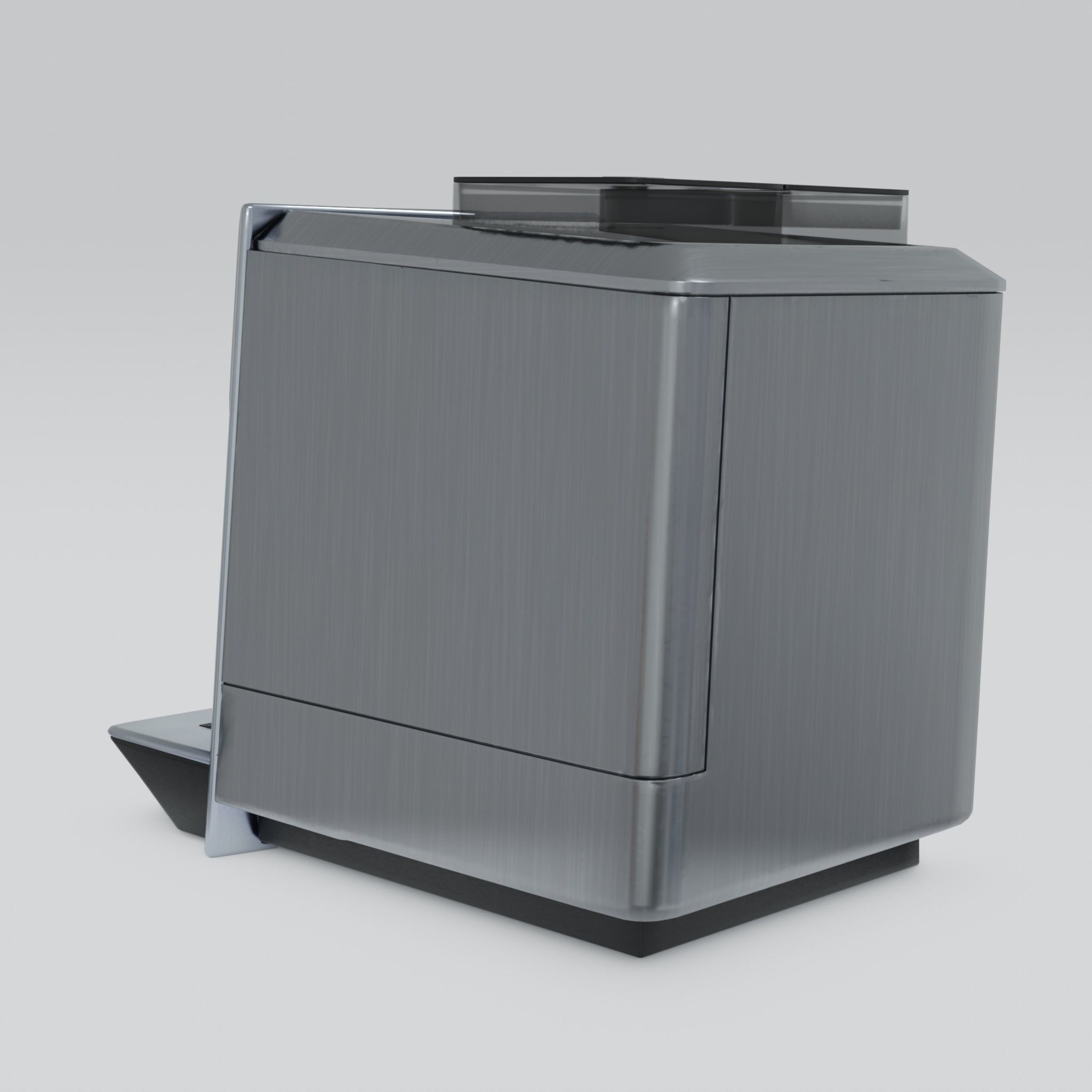 Fully Automatic Espresso-Coffee Machine EQ9 S700 Stainless Steel Low-poly 3D model_2