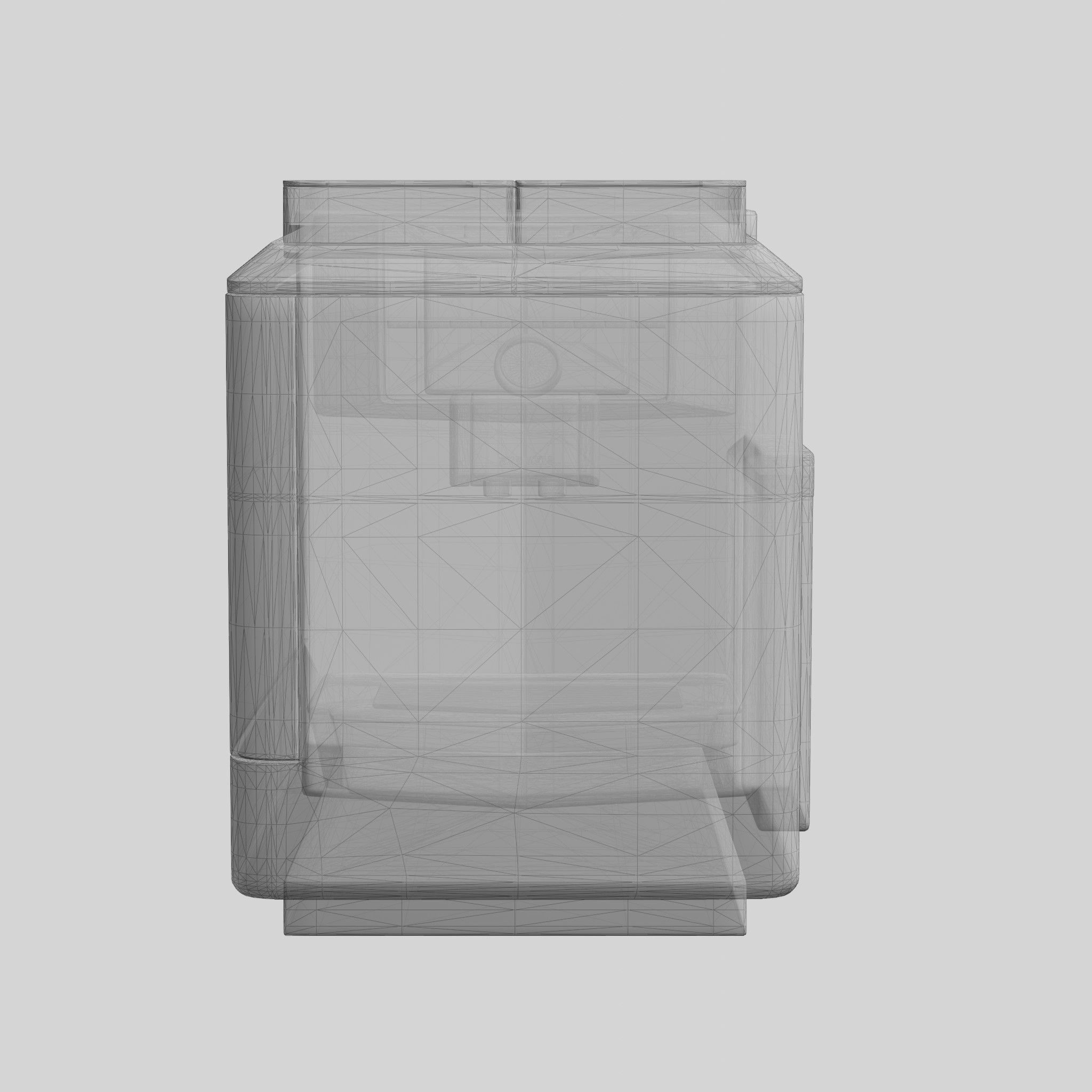 Fully Automatic Espresso-Coffee Machine EQ9 S700 Stainless Steel Low-poly 3D model_5