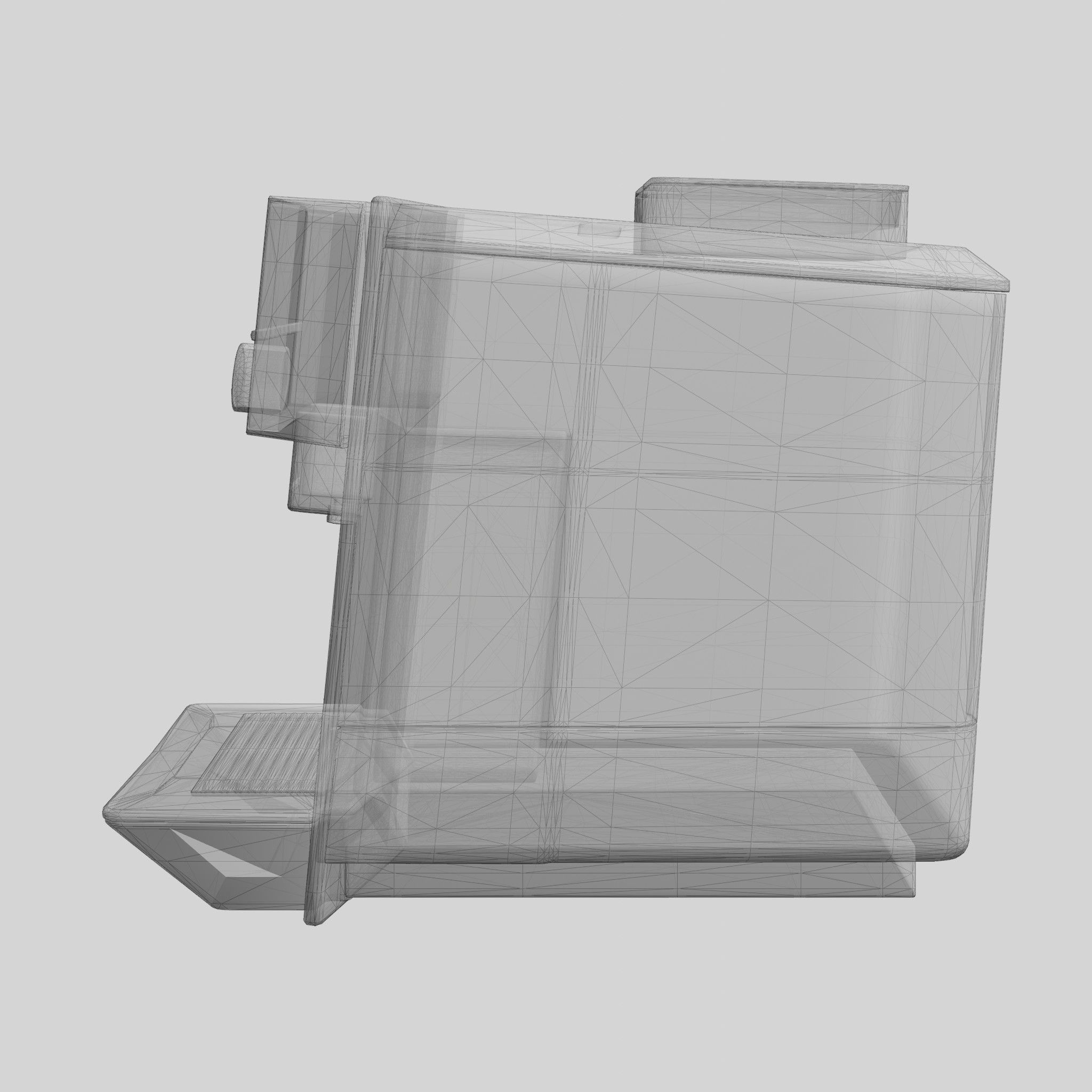 Fully Automatic Espresso-Coffee Machine EQ9 S700 Stainless Steel Low-poly 3D model_7