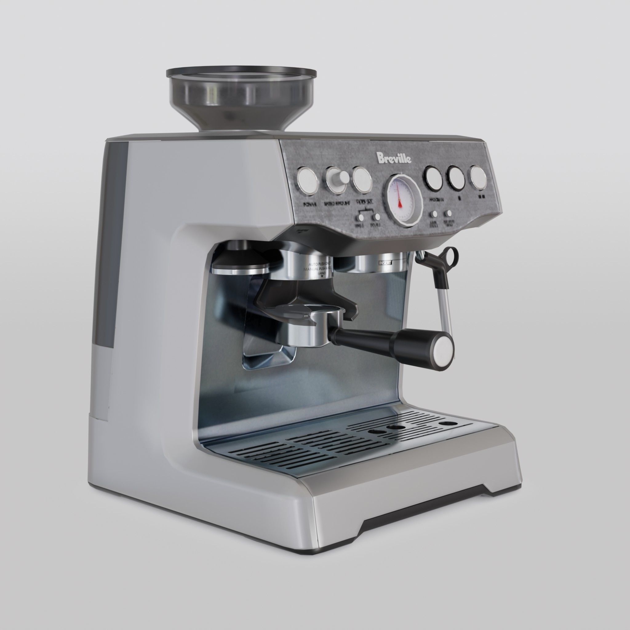 Barista Express Espresso Machine Low-poly 3D model_2