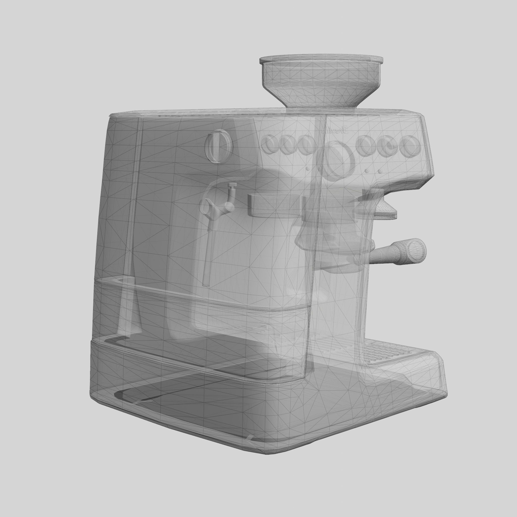 Barista Express Espresso Machine Low-poly 3D model_8