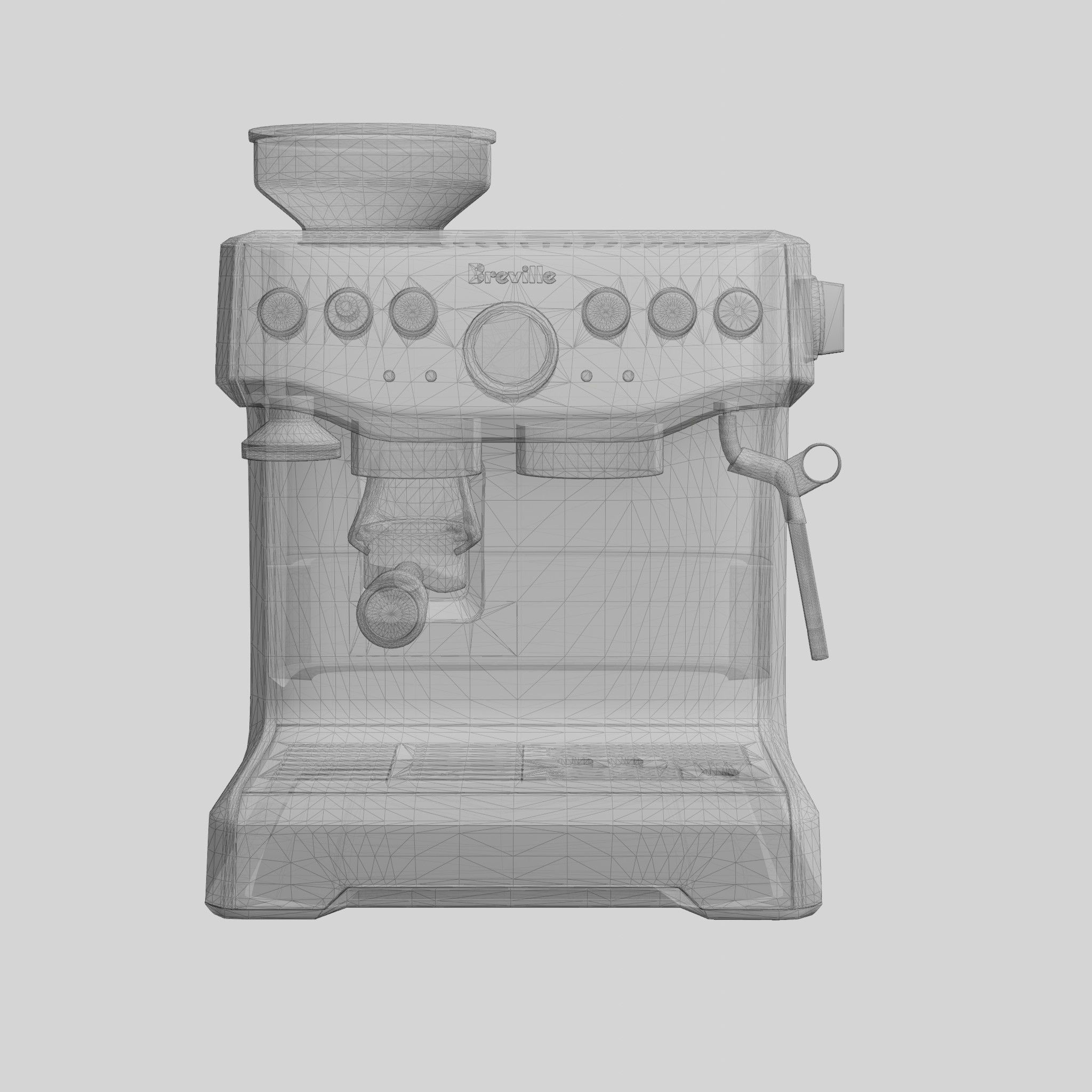 Barista Express Espresso Machine Low-poly 3D model_6