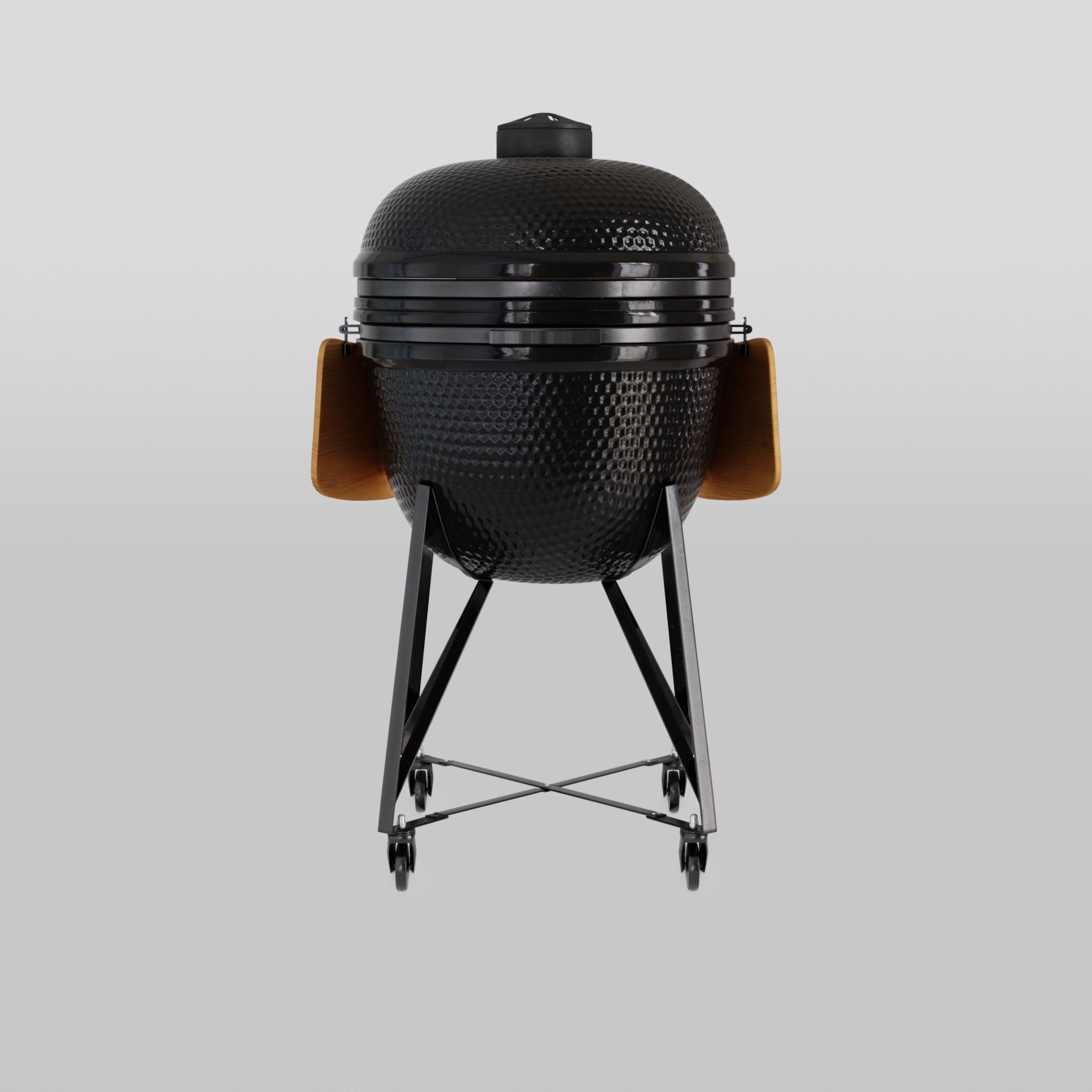 Grill Maxi 25 Black with accessories Low-poly 3D model_3