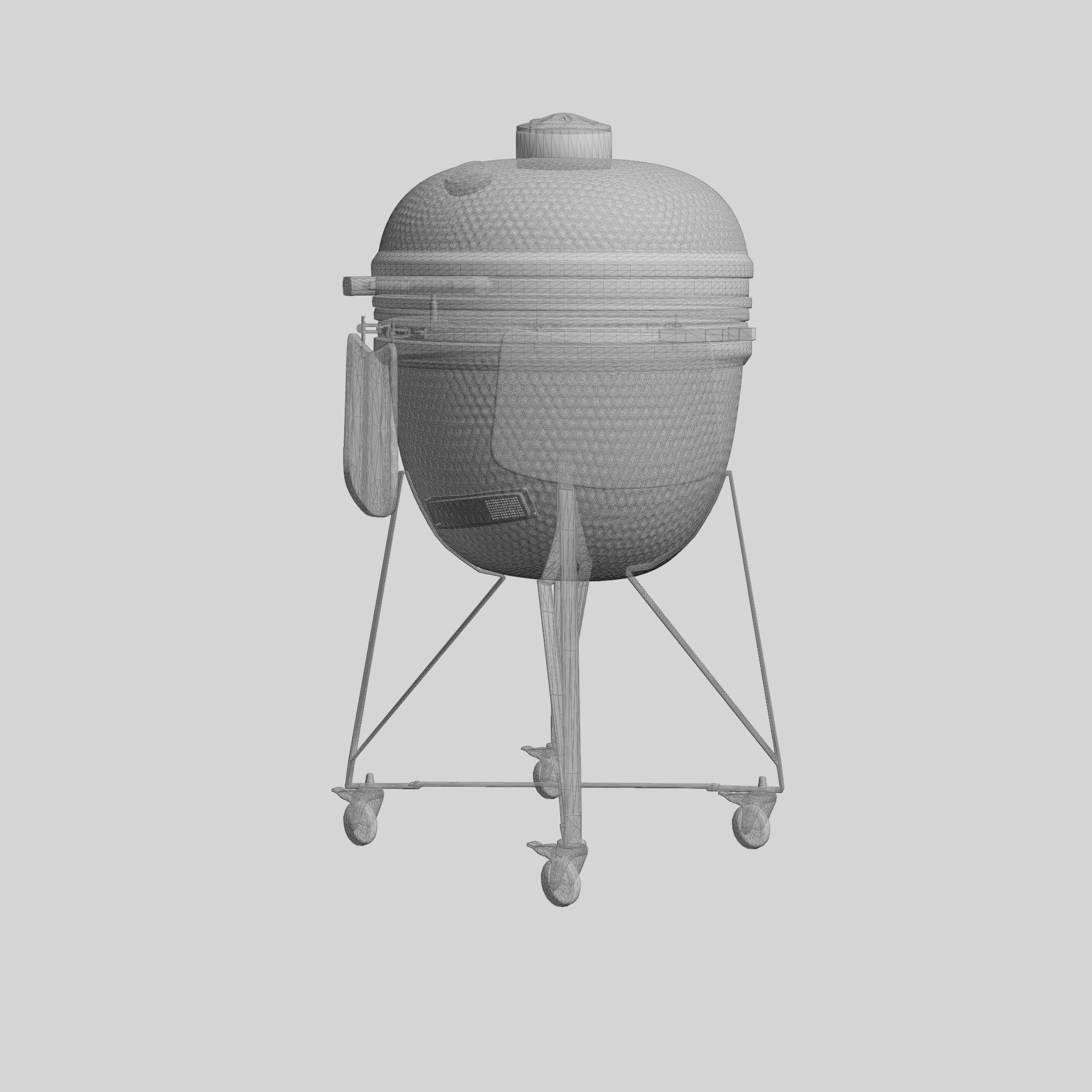 Grill Maxi 25 Black with accessories Low-poly 3D model_6