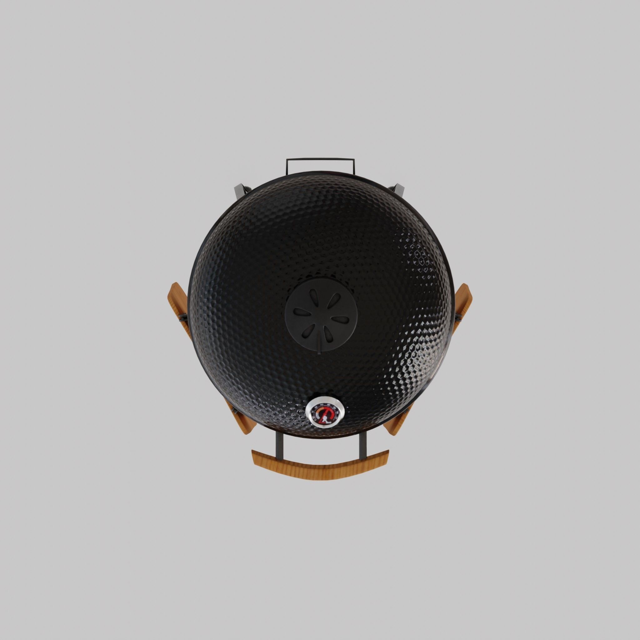 Grill Maxi 25 Black with accessories Low-poly 3D model_4