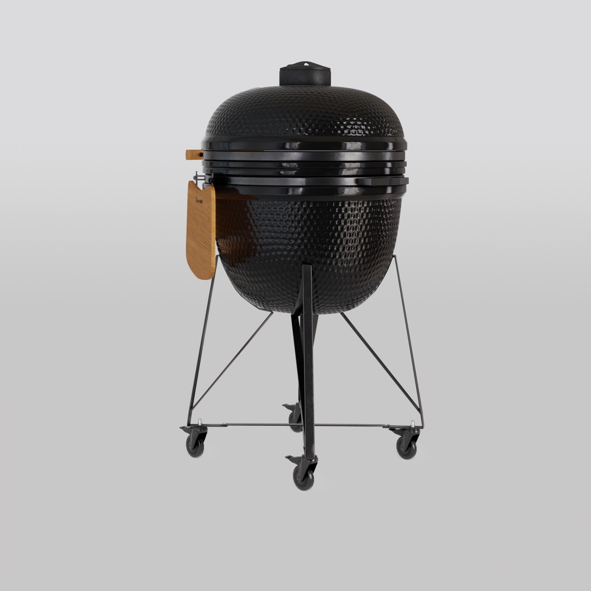 Grill Maxi 25 Black with accessories Low-poly 3D model_2