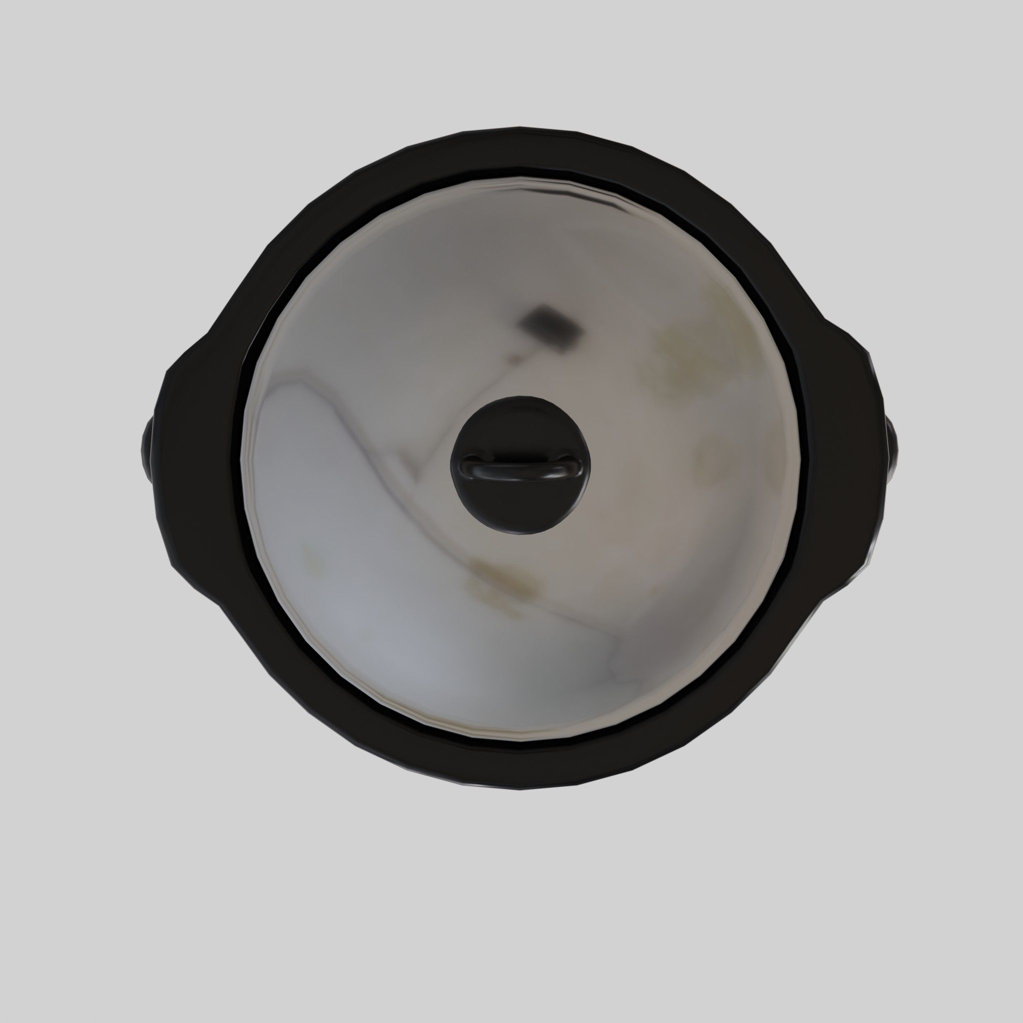 Slow Cooker with Timer 4-7 L Black Low-poly 3D model_4