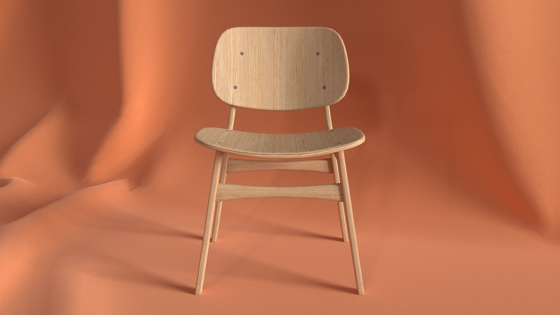 Realistic Chair 3D Model with 4K Texture and UV Unwrapping 3D model_2