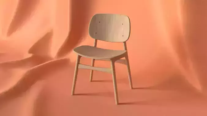 Realistic Chair 3D Model with 4K Texture and UV Unwrapping 3D model