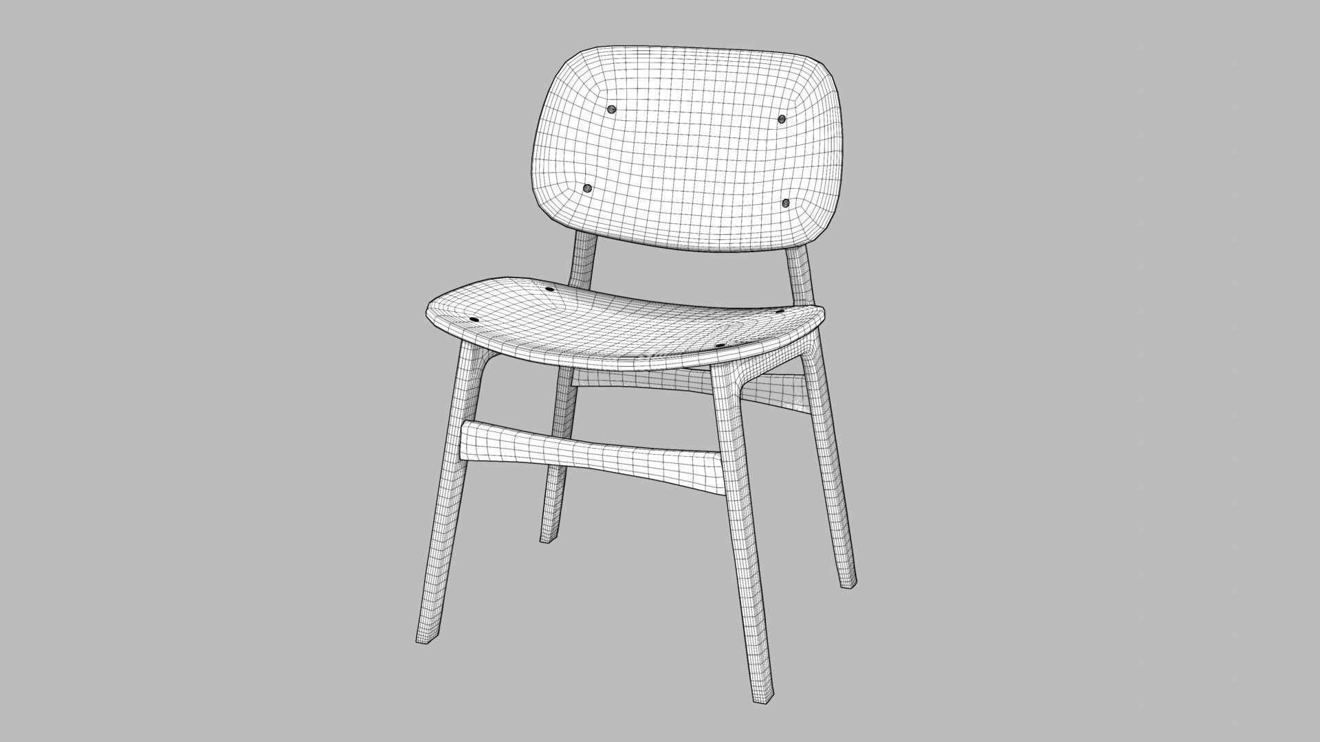 Realistic Chair 3D Model with 4K Texture and UV Unwrapping 3D model_4