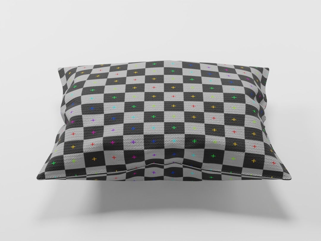 Pillows Set 01 Low-poly 3D model_3