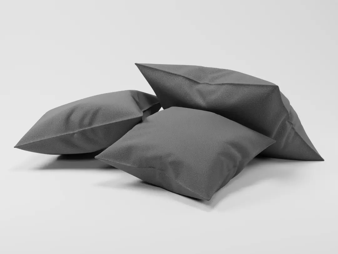 Pillows Set 01 Low-poly 3D model_0