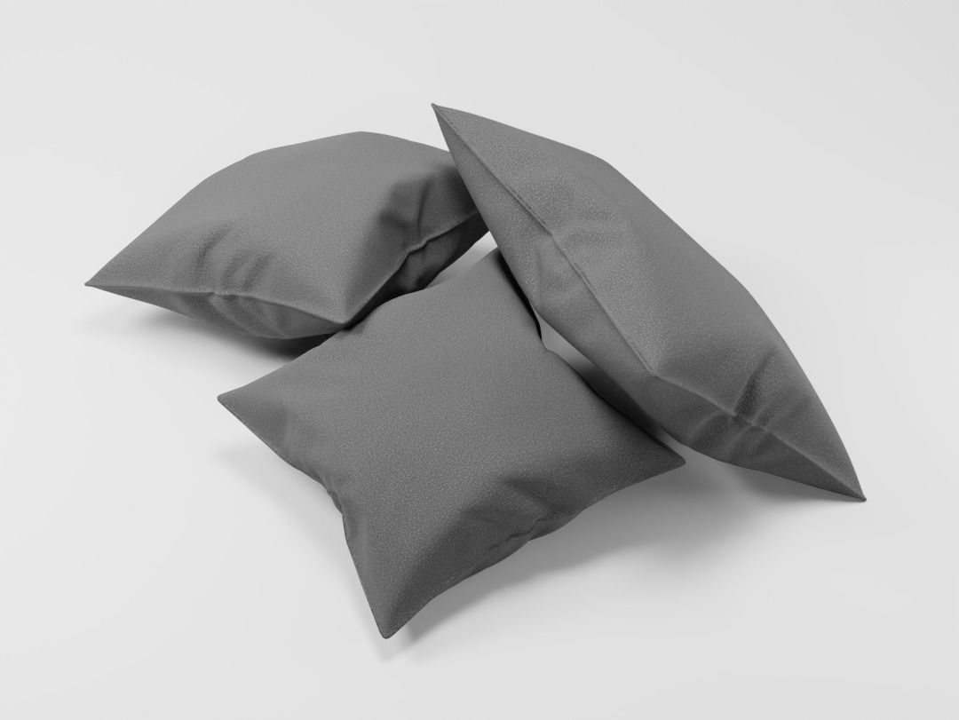 Pillows Set 01 Low-poly 3D model_7
