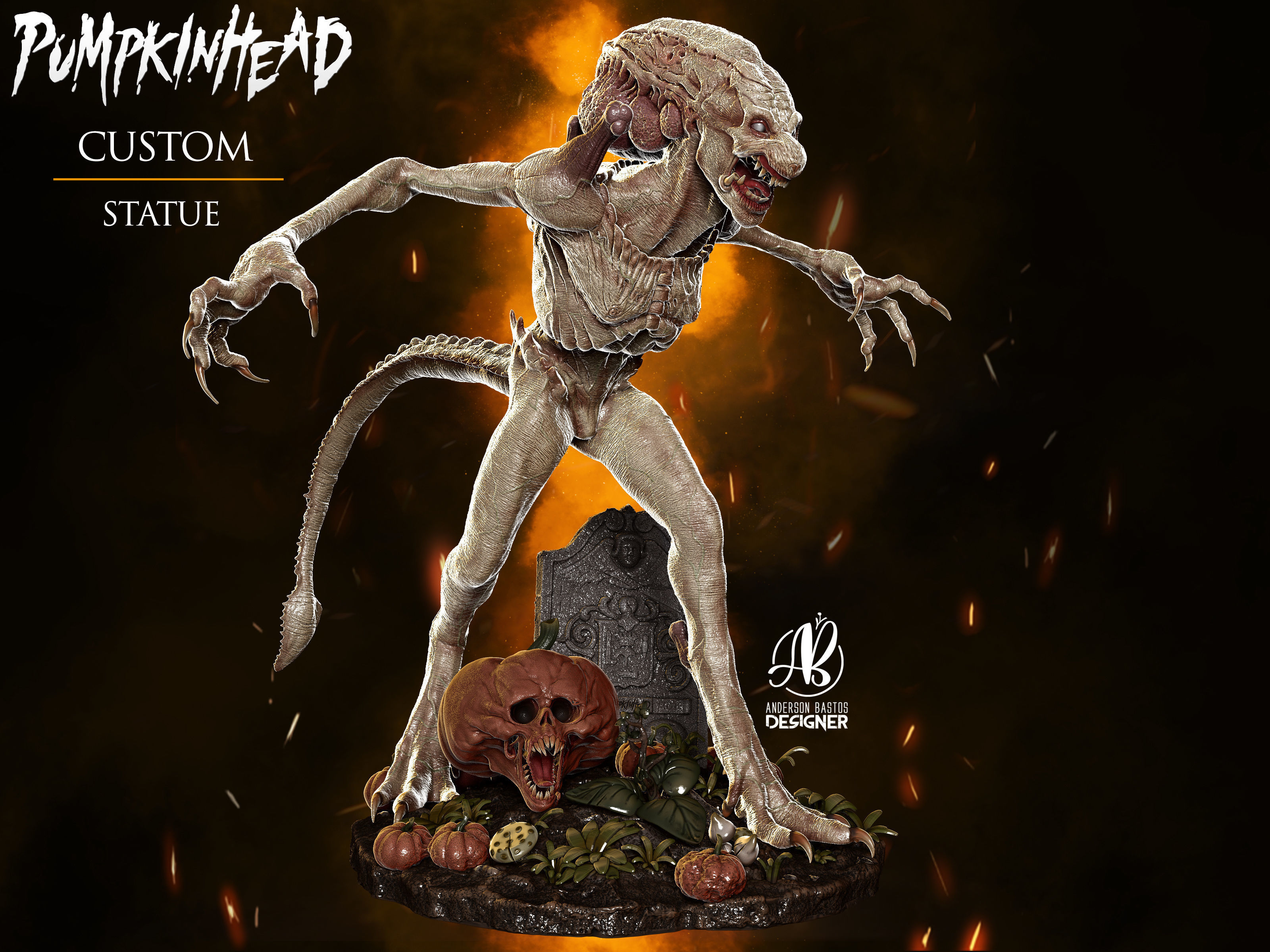 PumpkinHead 3D print model_1
