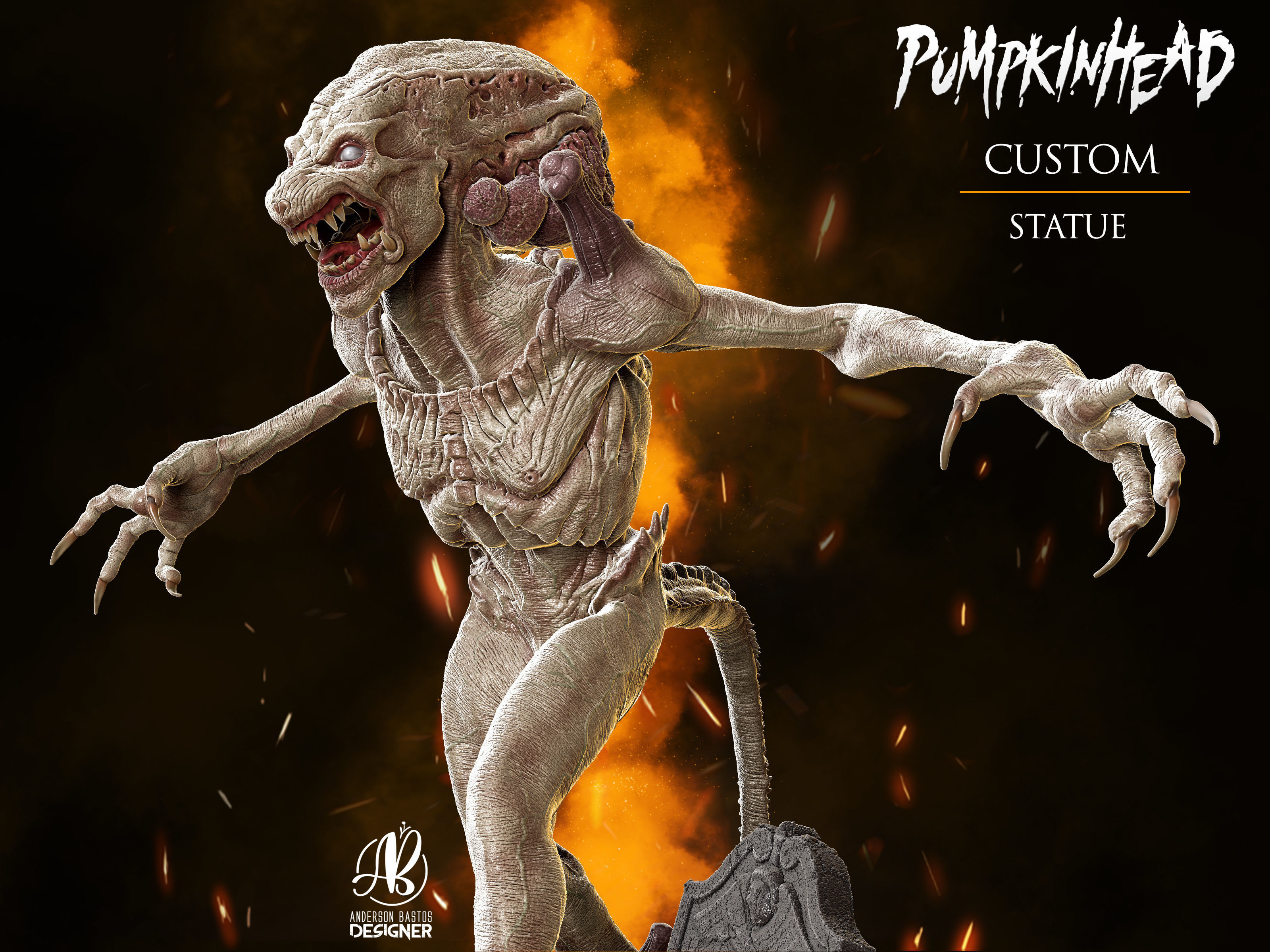 PumpkinHead 3D print model_4
