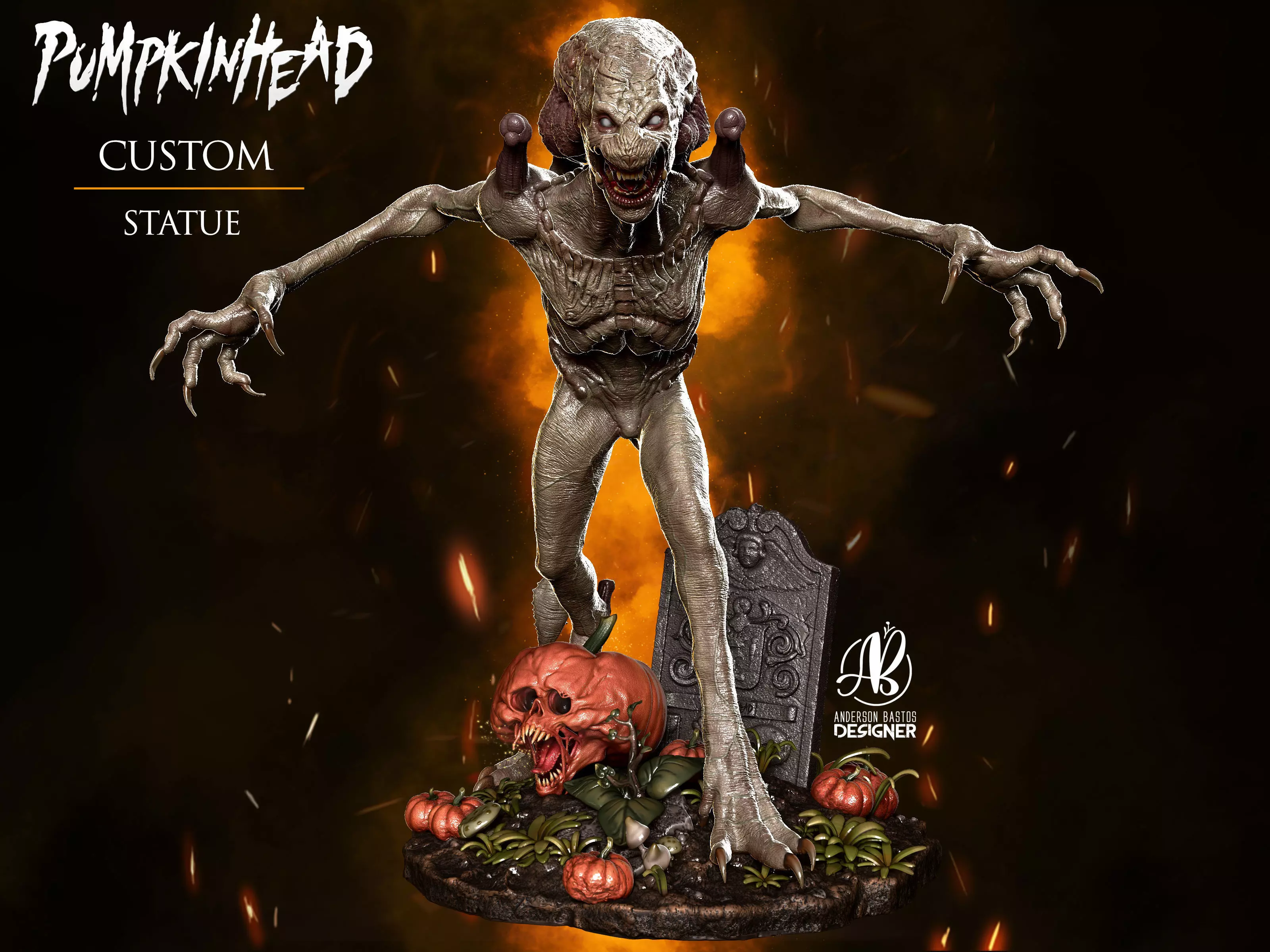 PumpkinHead 3D print model_0