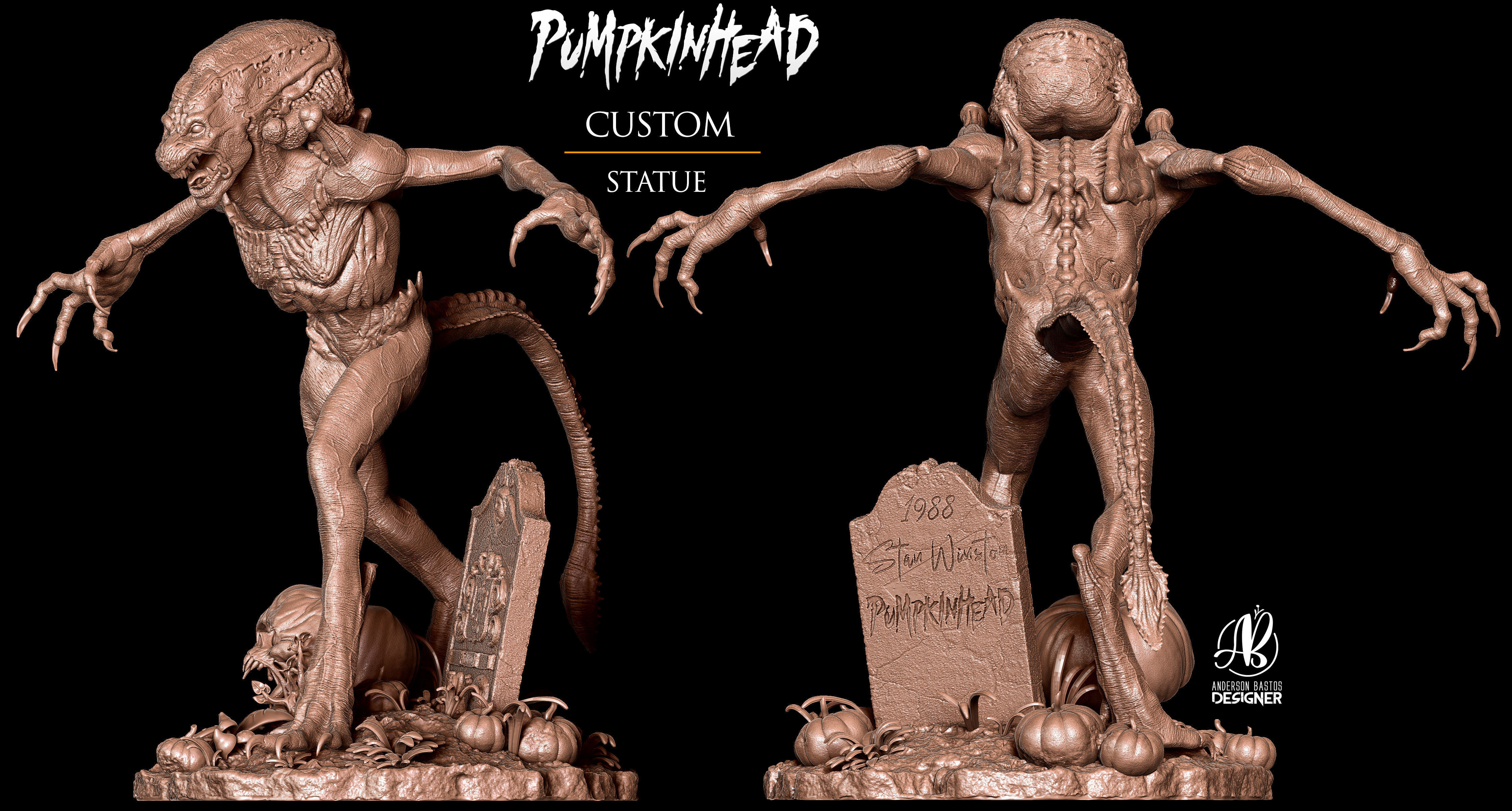 PumpkinHead 3D print model_6