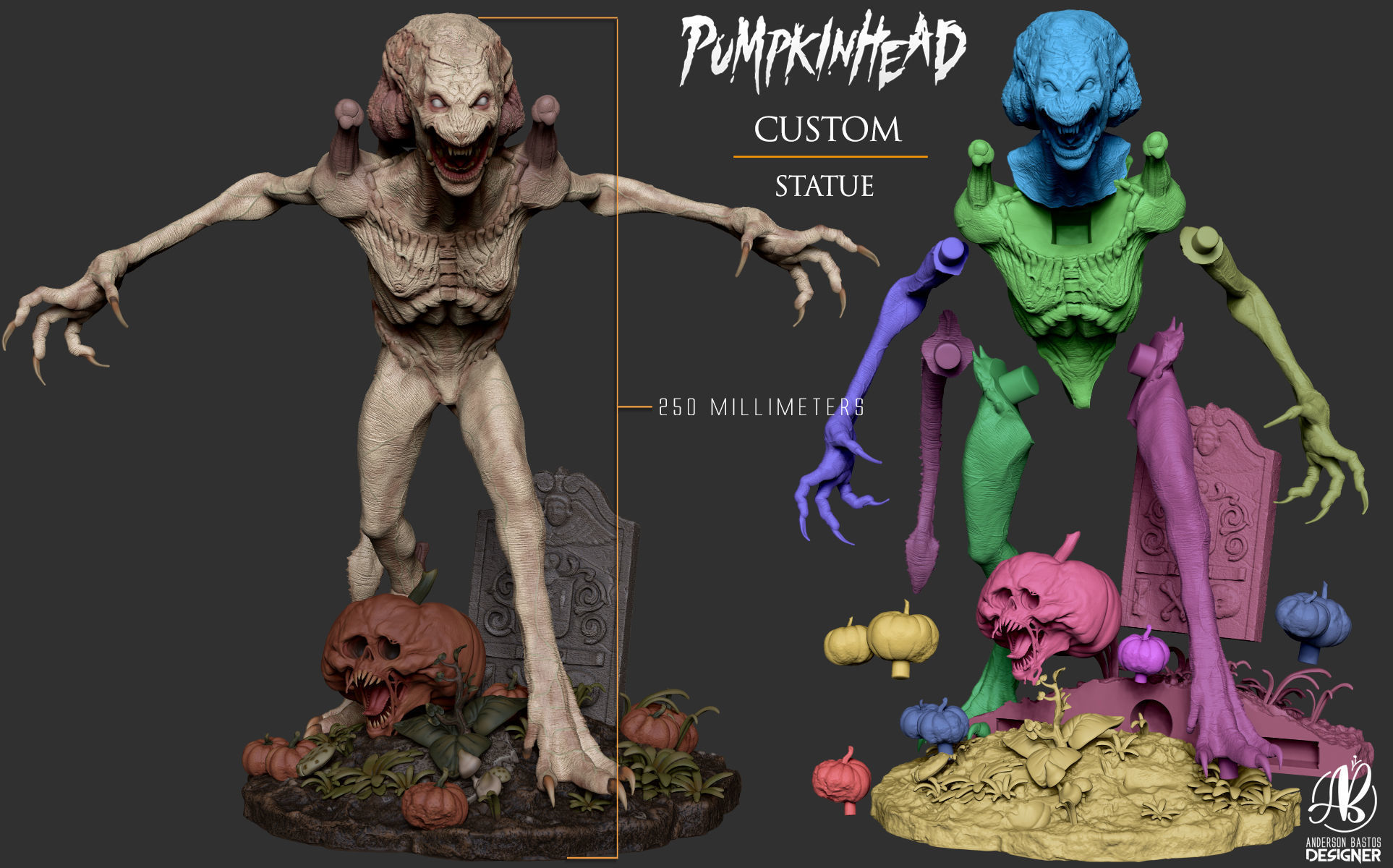 PumpkinHead 3D print model_7