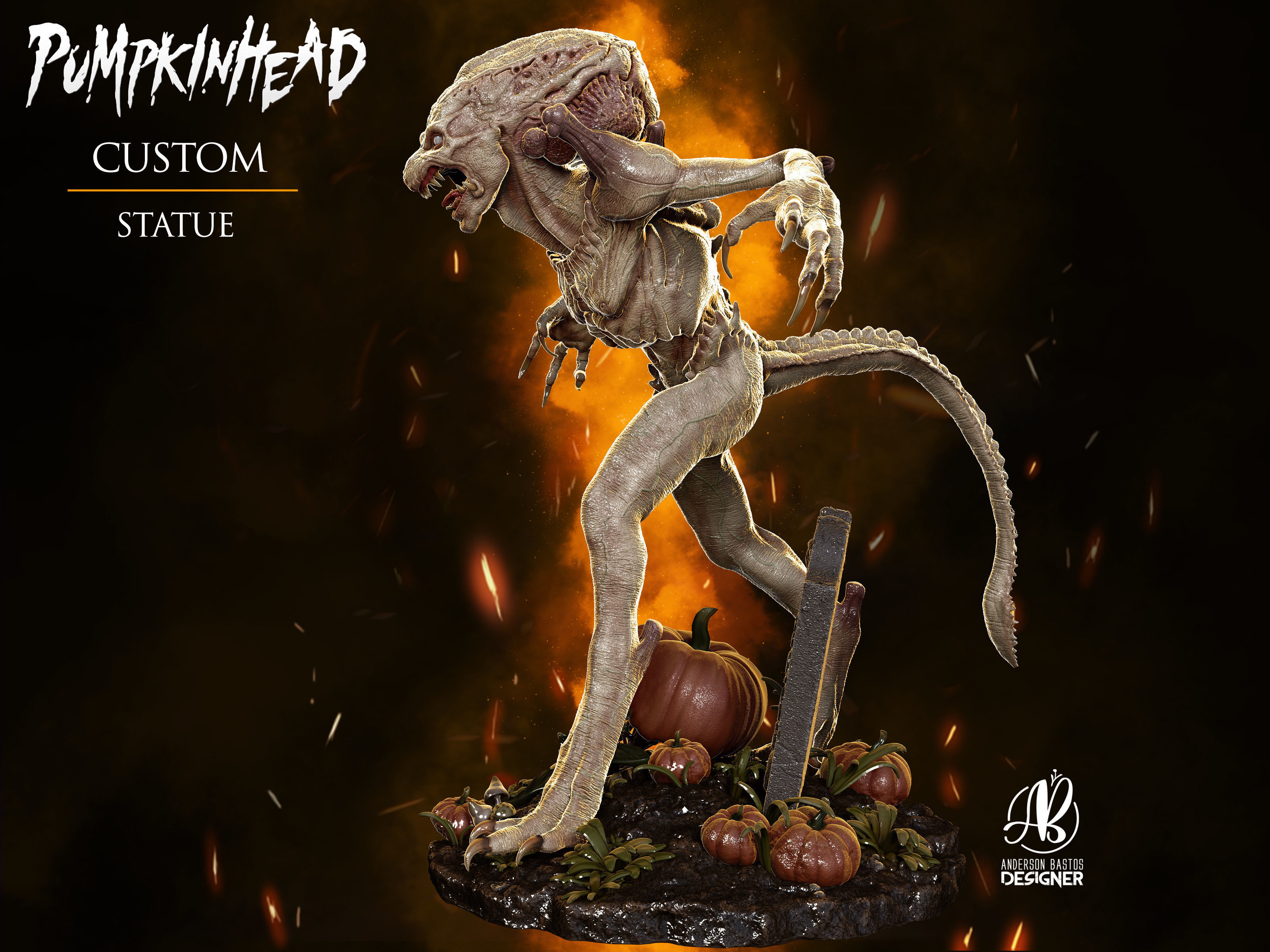 PumpkinHead 3D print model_2