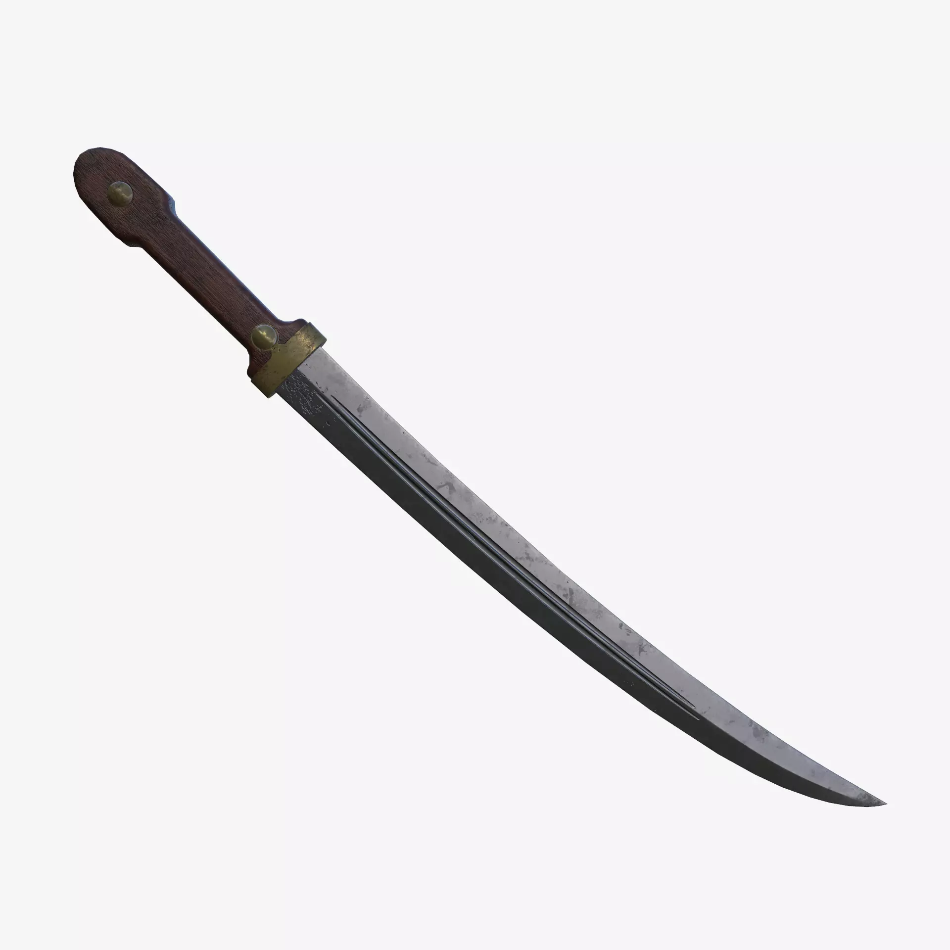 Russian WWI Bebut Kindjal Short Sword M1907 Low-poly 3D model_0