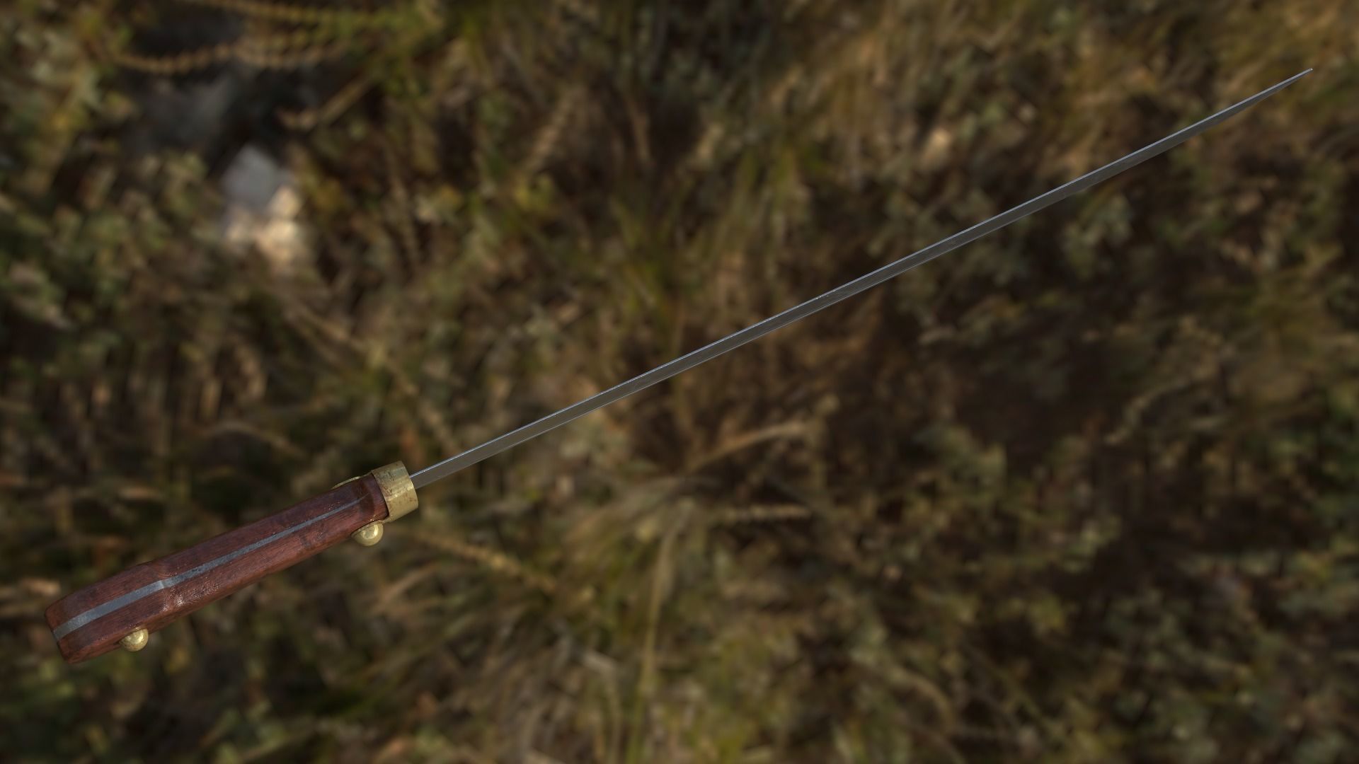 Russian WWI Bebut Kindjal Short Sword M1907 Low-poly 3D model_5