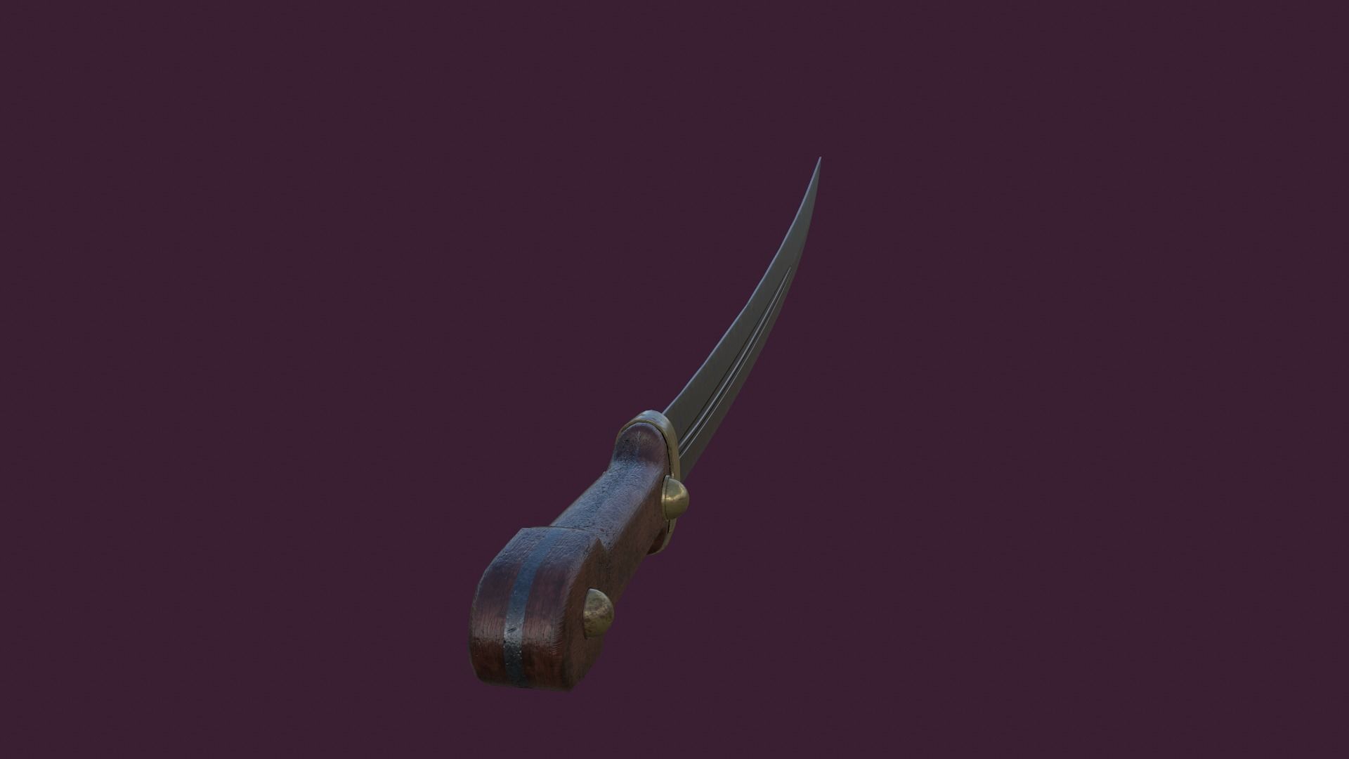 Russian WWI Bebut Kindjal Short Sword M1907 Low-poly 3D model_10