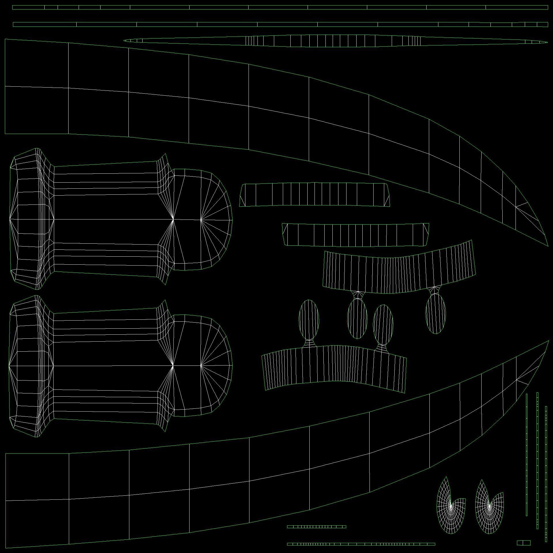 Russian WWI Bebut Kindjal Short Sword M1907 Low-poly 3D model_12
