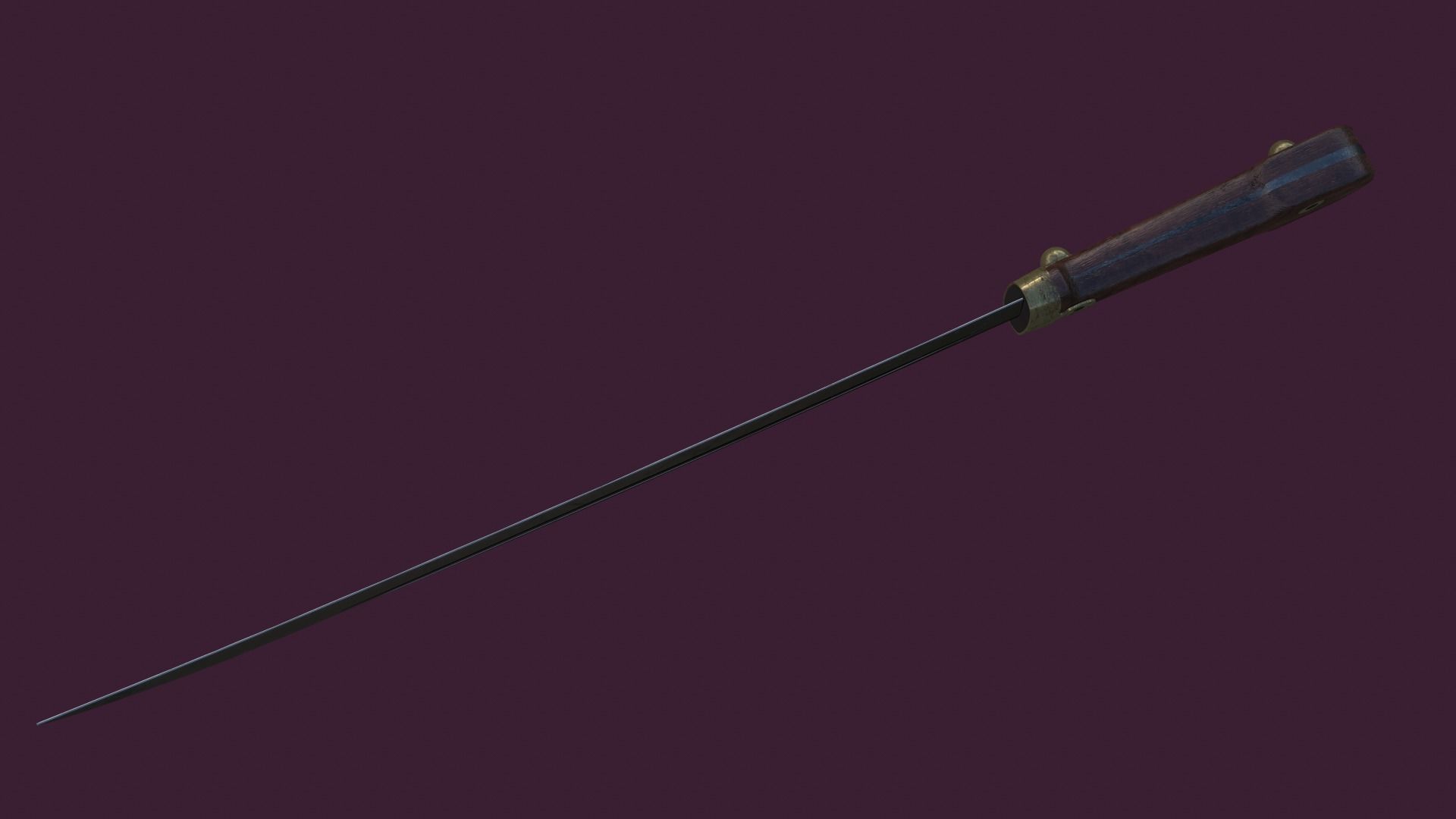 Russian WWI Bebut Kindjal Short Sword M1907 Low-poly 3D model_8